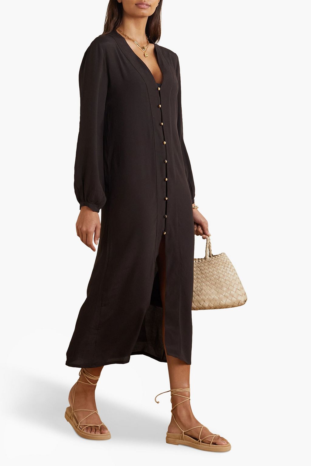 HAIGHT Duda crepe midi dress