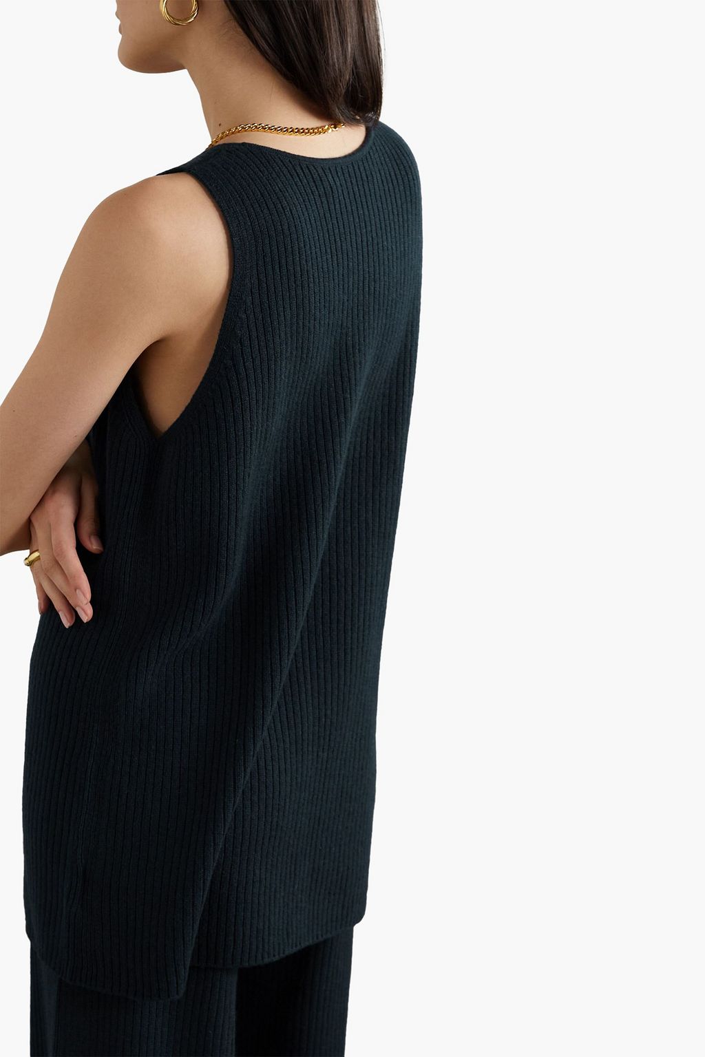 ARCH4 Sienna ribbed cashmere tank