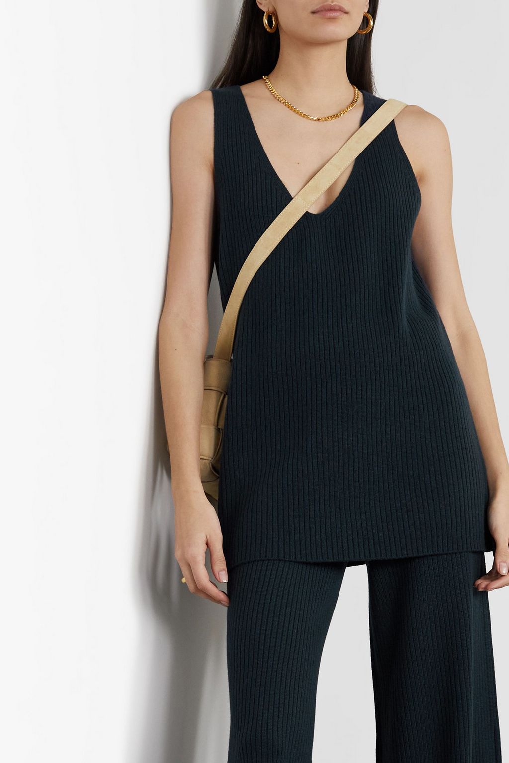 ARCH4 Sienna ribbed cashmere tank