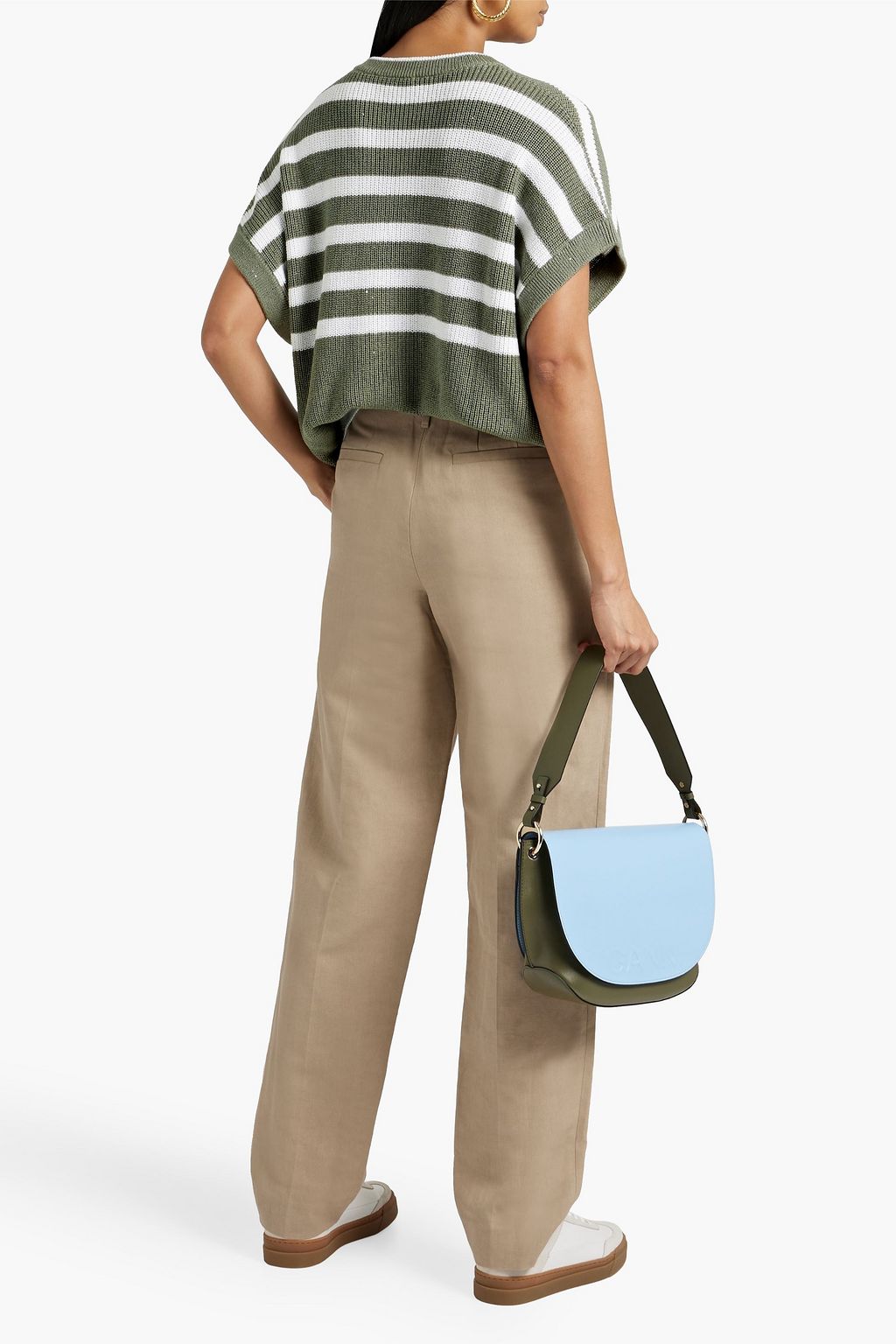 BRUNELLO CUCINELLI Cotton and linen-blend canvas straight-leg pants