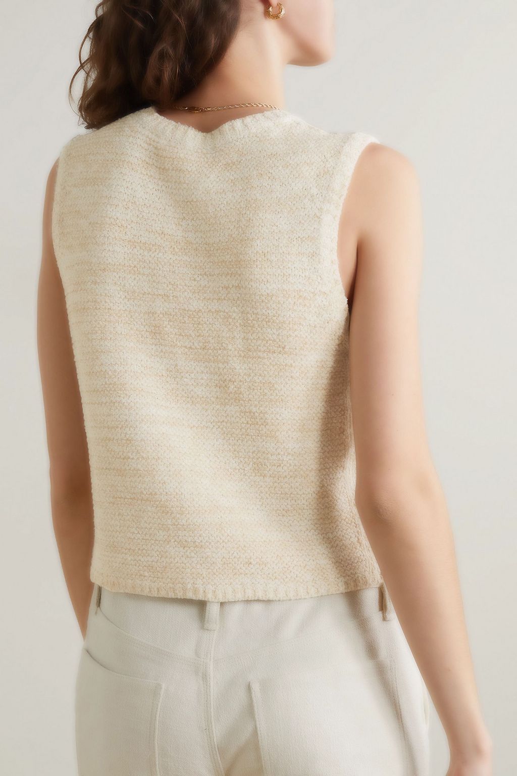 RAG & BONE بلوزة بدون أكمام Jackie من مزيج الكتان