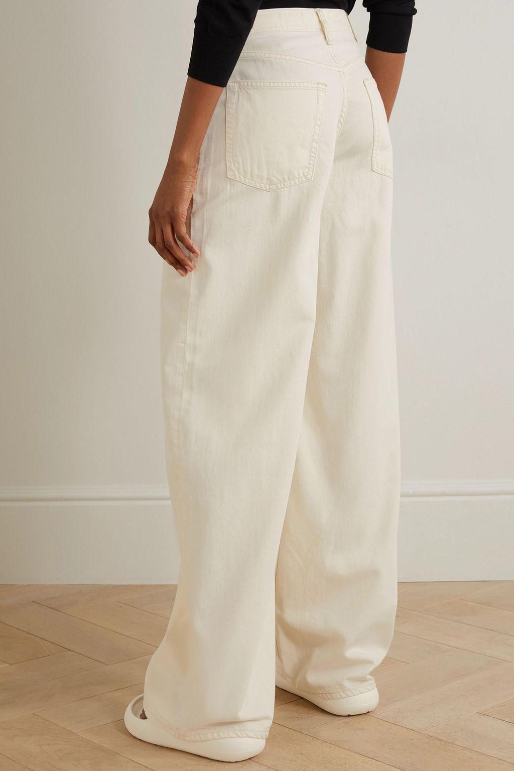 RAG & BONE بنطال جينز Sofie بخصر عالٍ وأرجل واسعة