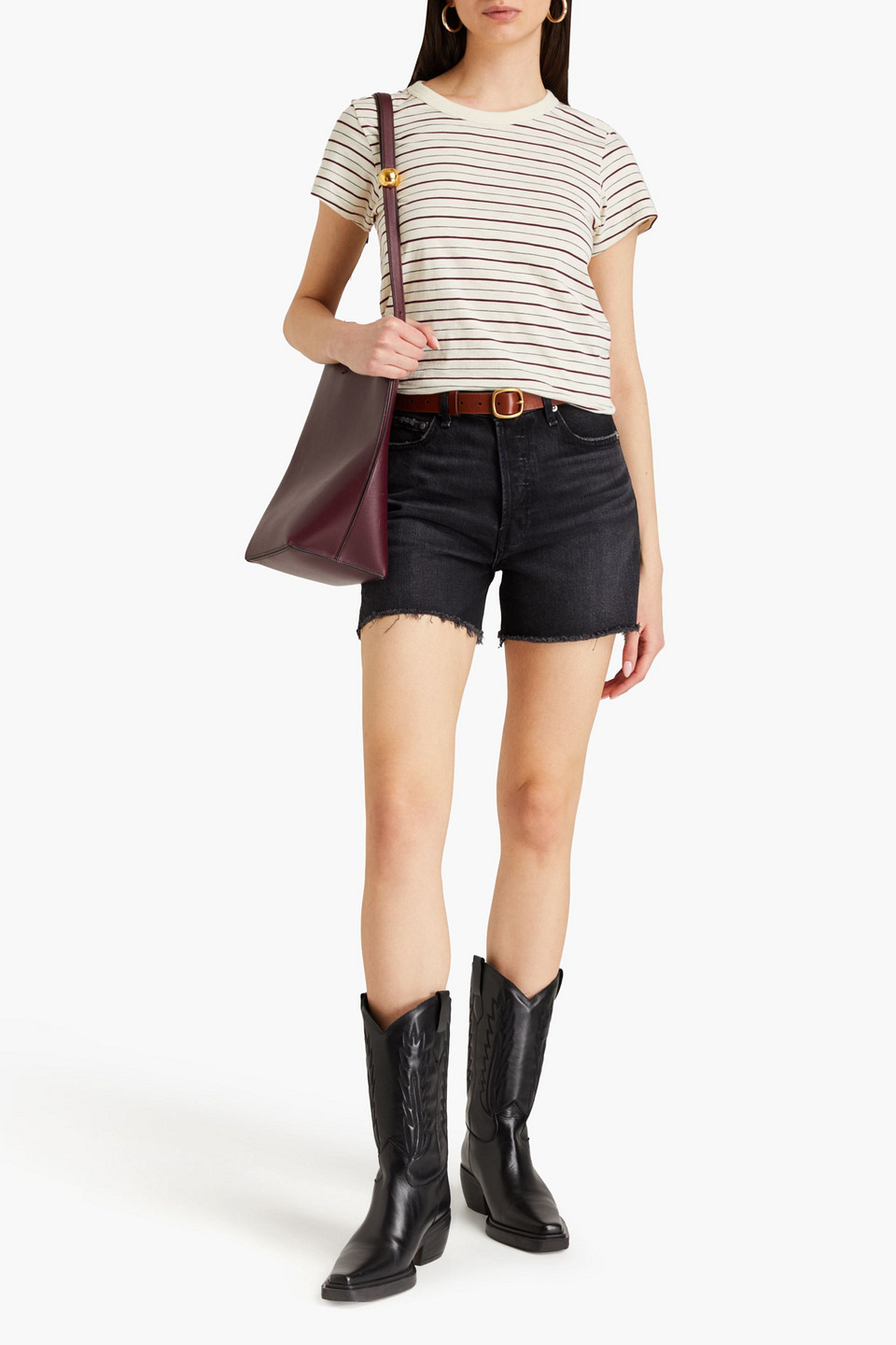 RAG & BONE VINTAGE CUT OFF DISTRESSED DENIM SHORTS