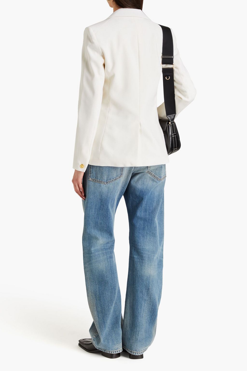 RAG & BONE بليزر "بريستون" من الكريب المصنوع من مزيج الصوف بصفين من الأزرار