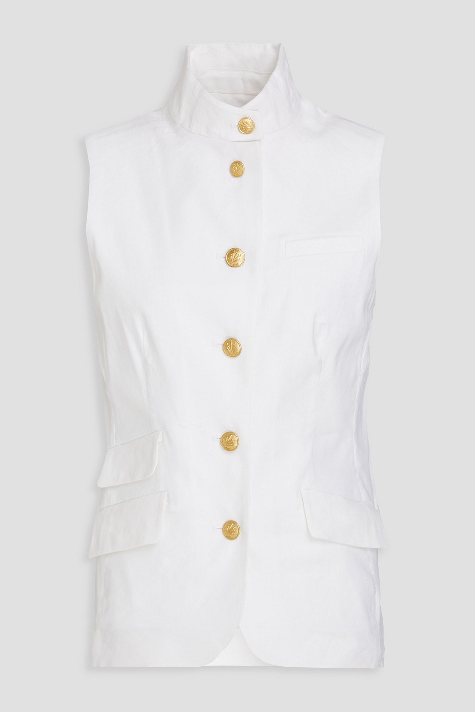 Shop Rag & Bone Slade Linen-blend Vest In White