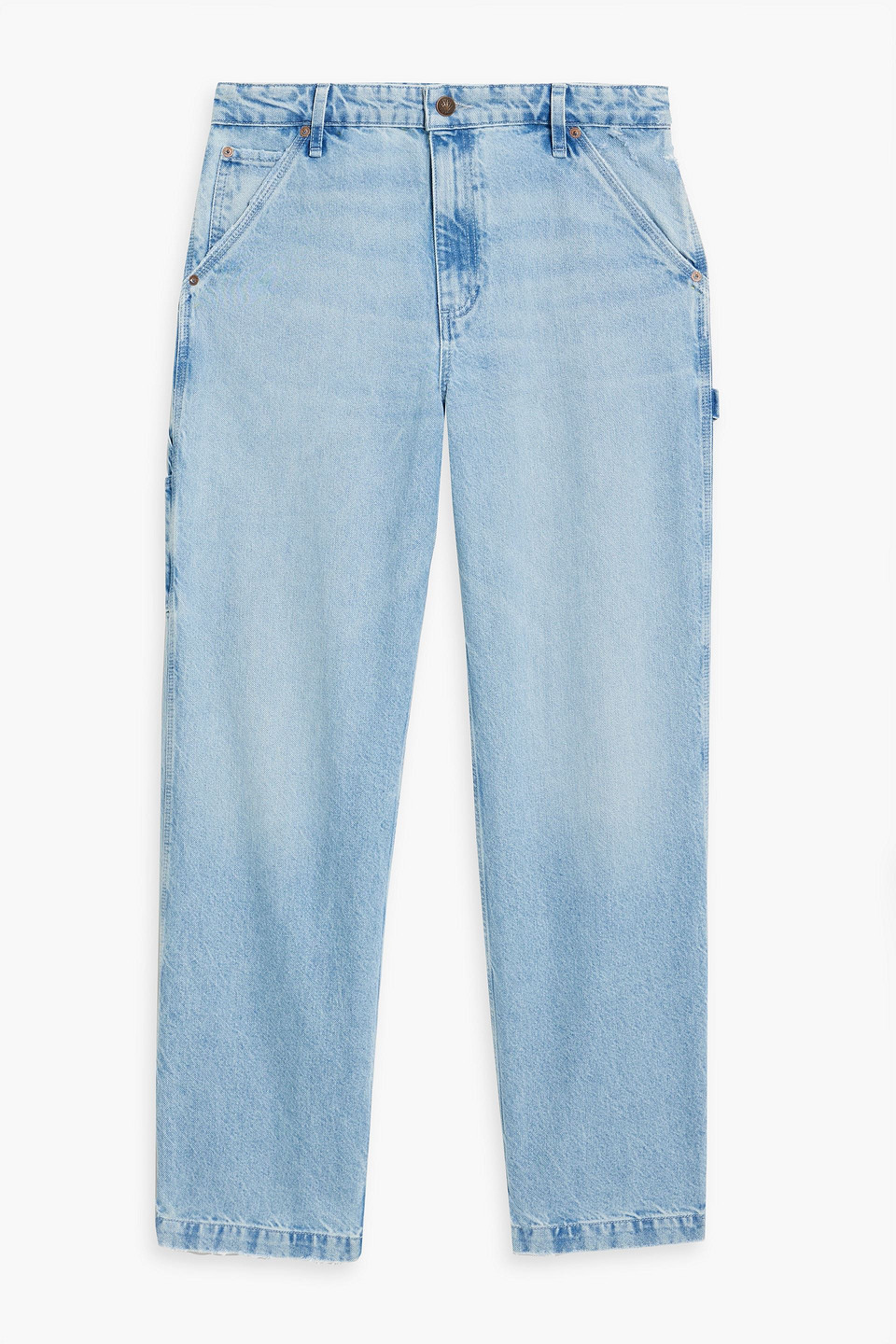 rag & bone - sid faded mid-rise straight-leg jeans - blue - 29