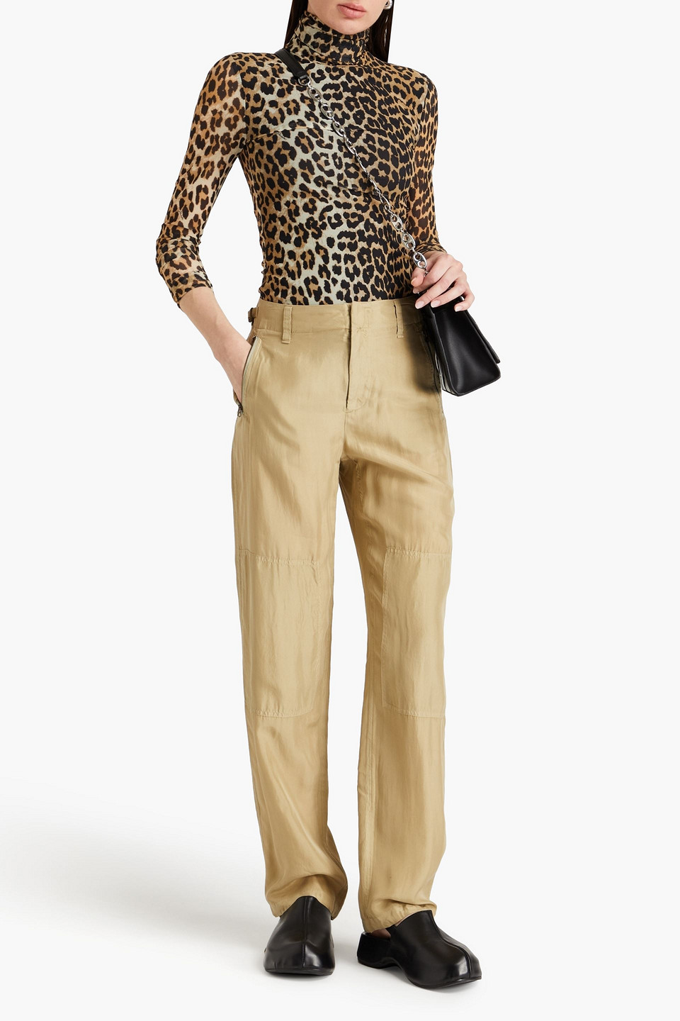  Rag & Bone - Shawn Hose Mit Geradem Bein Aus Seide - Neutral - Us 00 