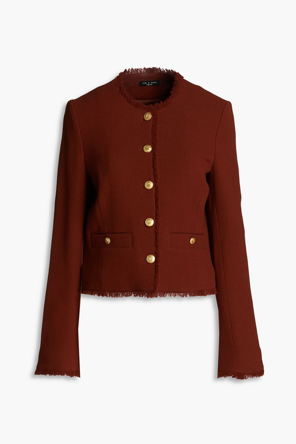 Rag & Bone Carmen Wool-crepe Jacket In Brick