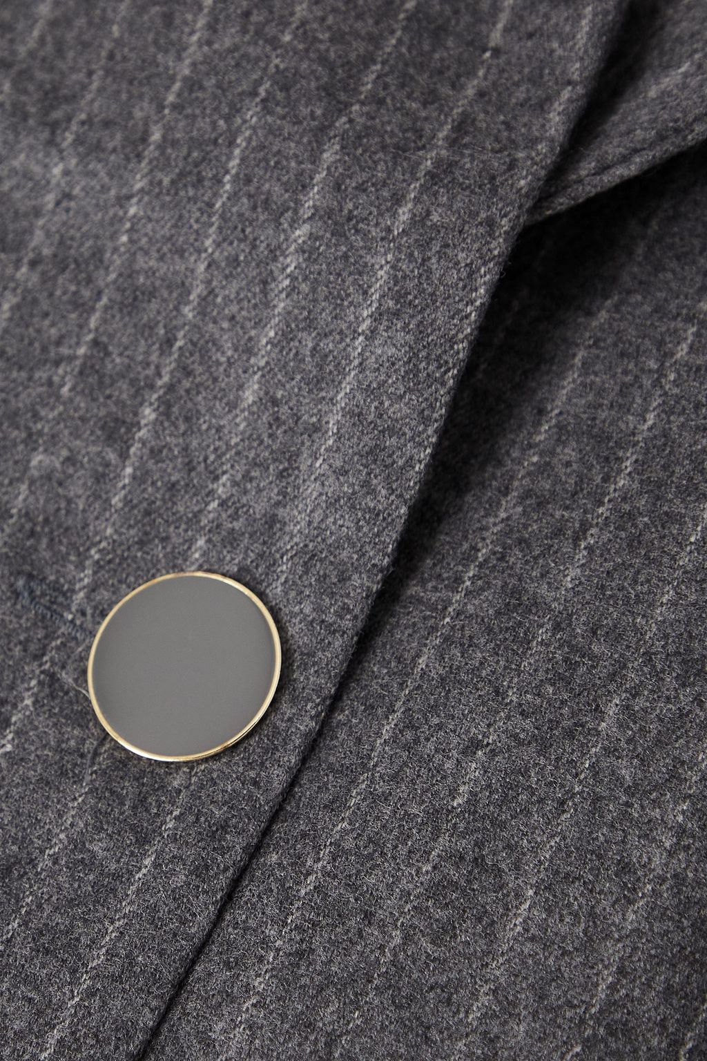 ROWEN ROSE Pinstriped wool and cashmere-blend blazer