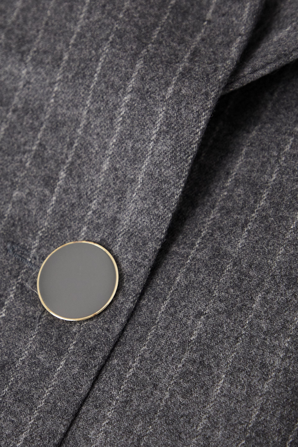 ROWEN ROSE PINSTRIPED WOOL AND CASHMERE-BLEND BLAZER