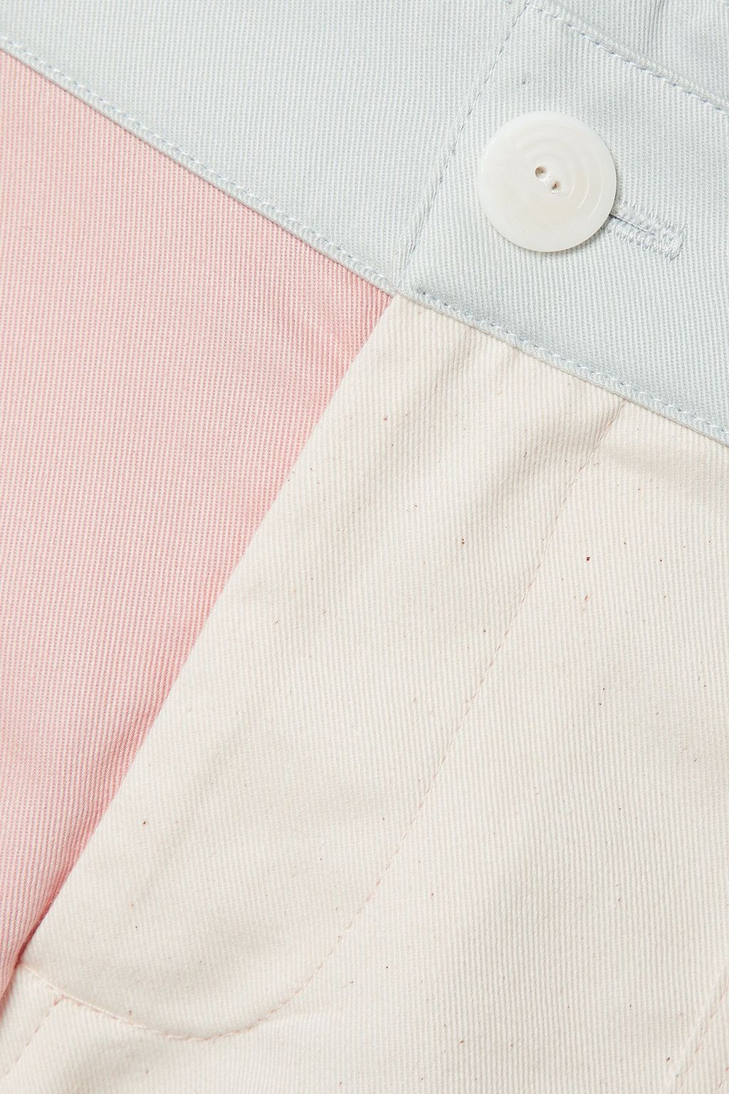 PARADISED Kelly color-block cotton-twill shorts