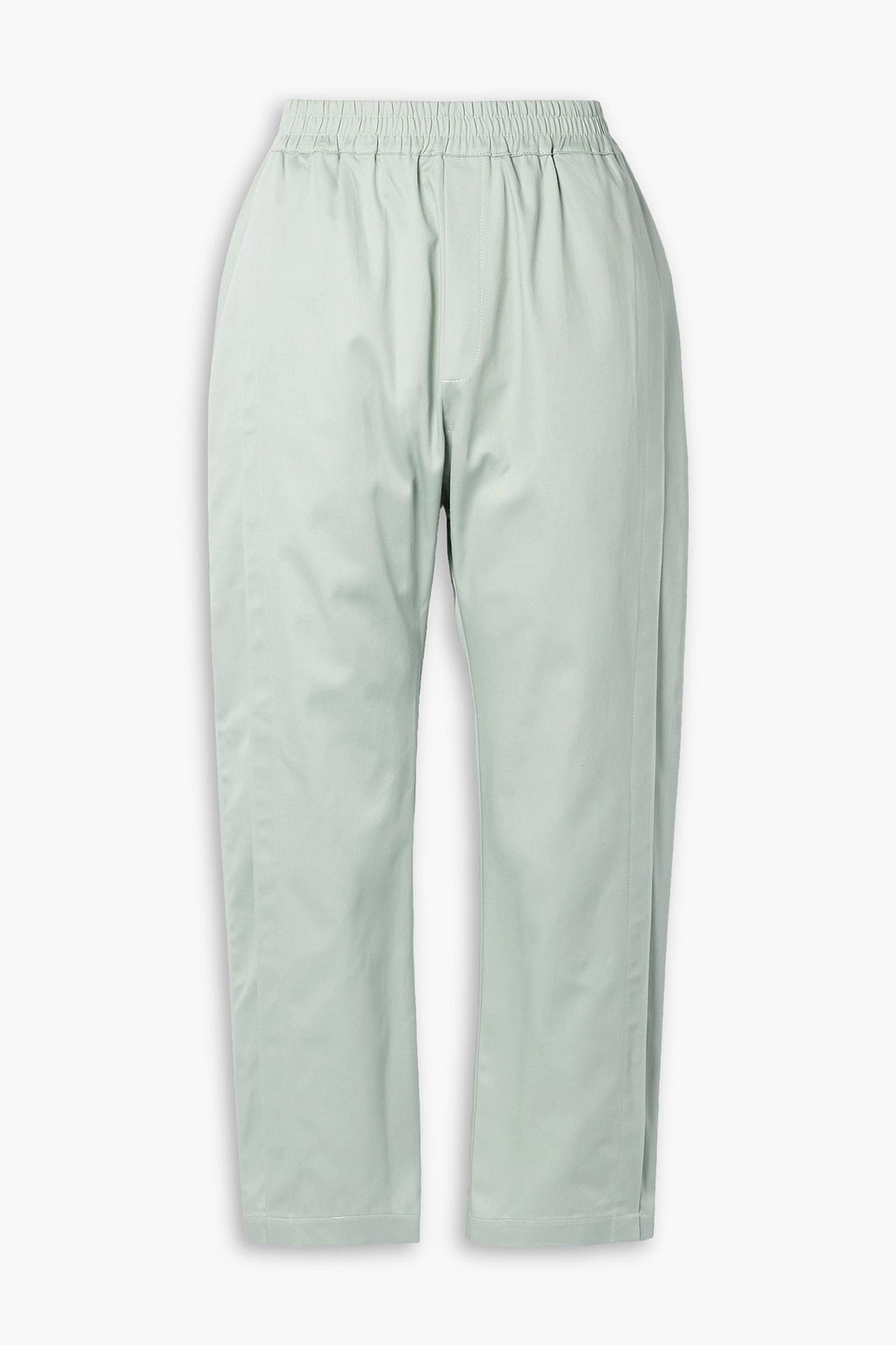 Paradised + Net Sustain Flo Cotton-twill Tapered Pants In Grey Green