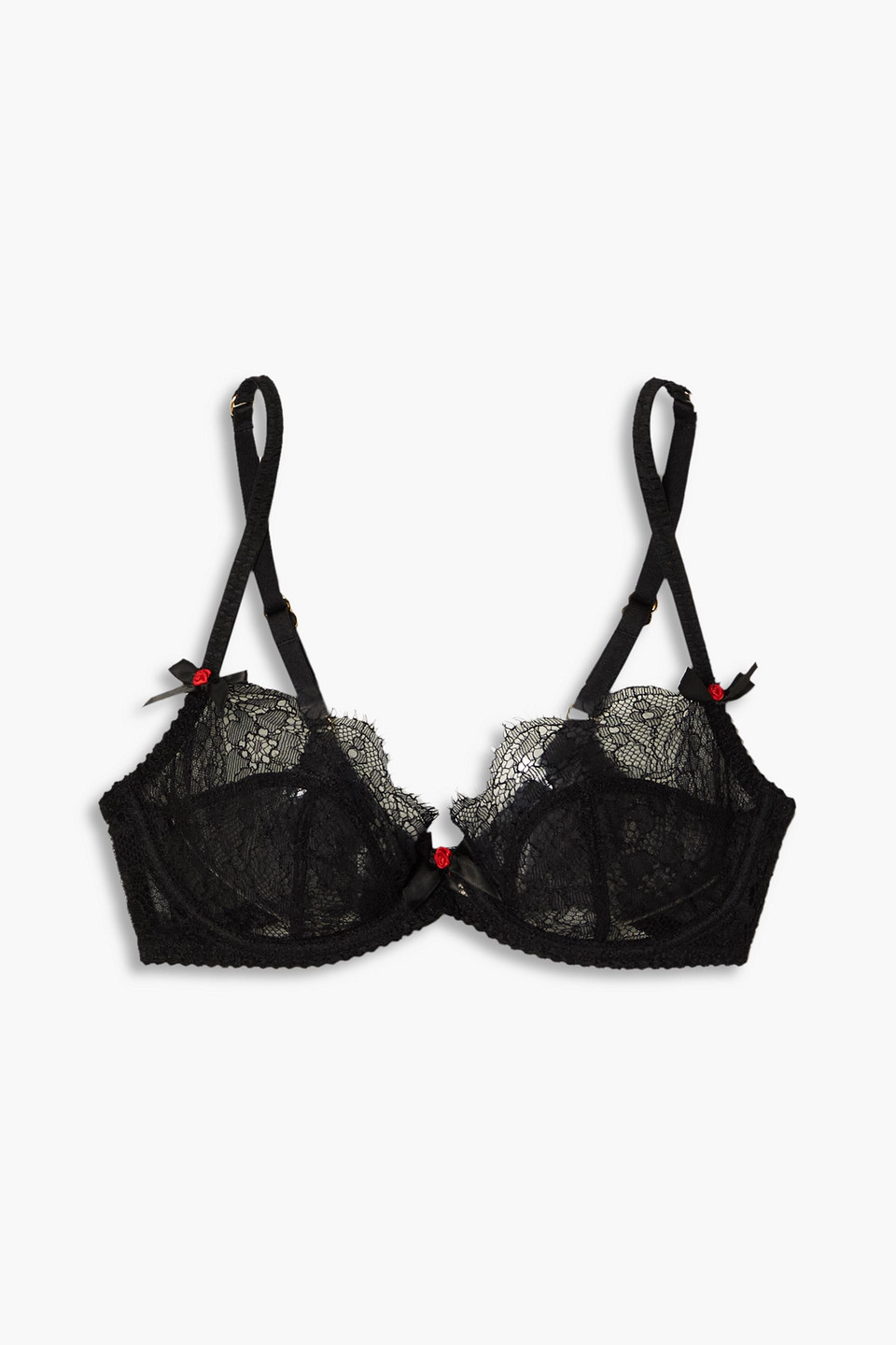 Agent Provocateur Lorna Leavers lace and mesh underwired bra