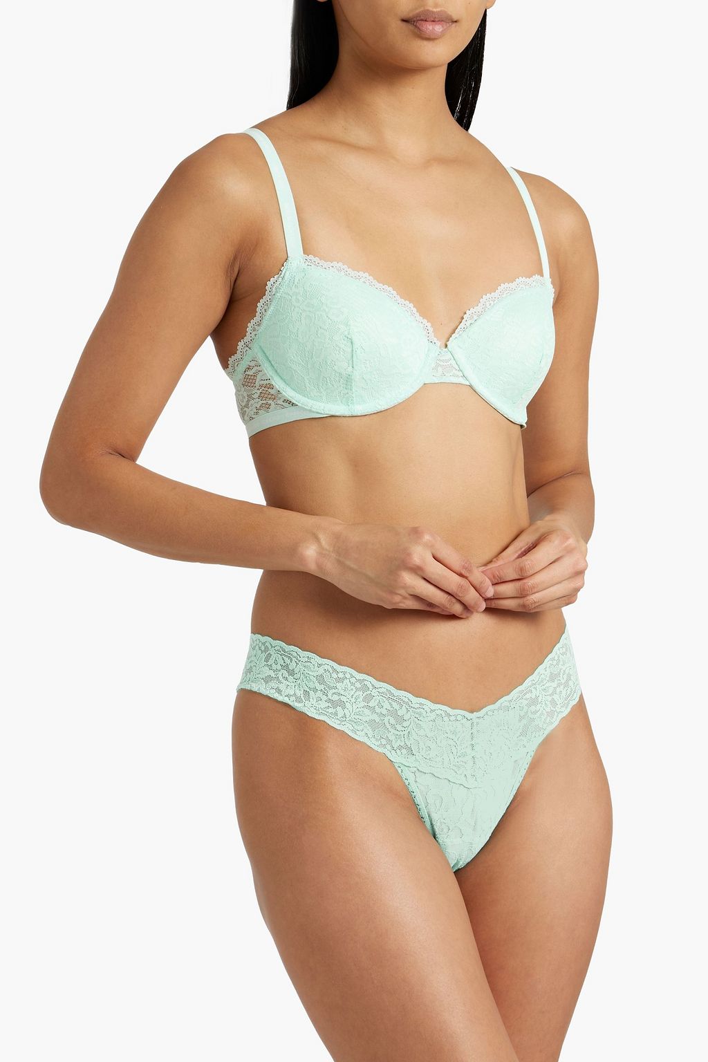 CALVIN KLEIN UNDERWEAR CK One stretch-lace underwired balconette bra