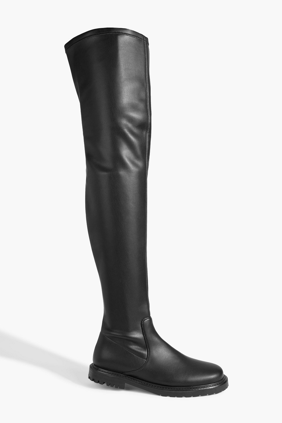 Staud Belle Faux Leather Overtheknee Boots In Black ModeSens