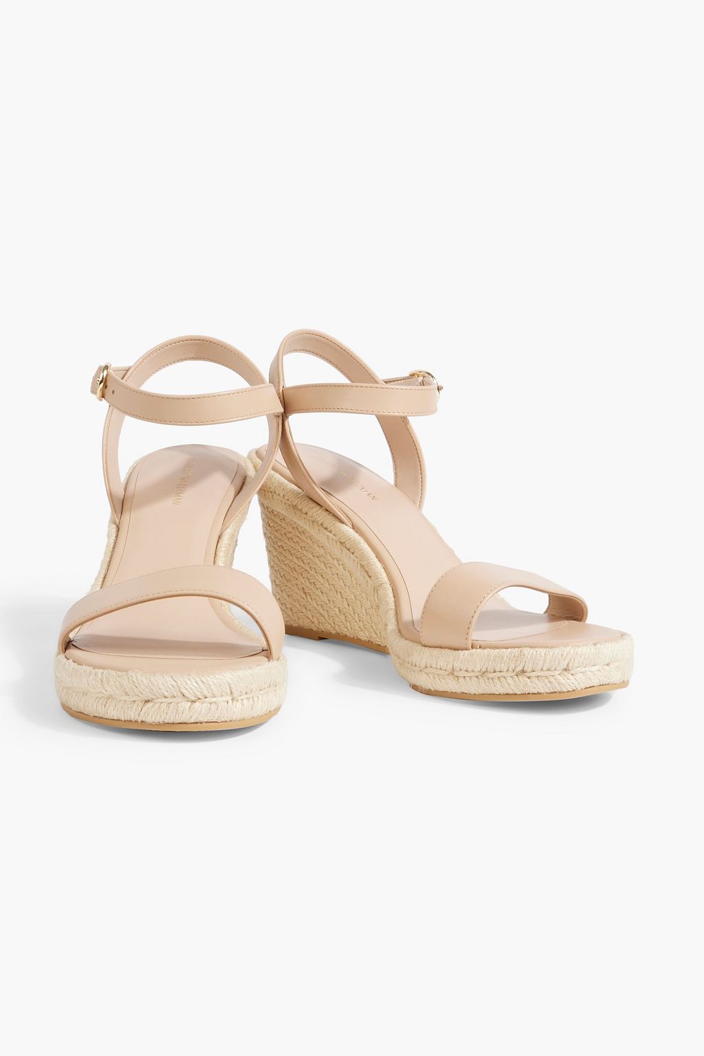 STUART WEITZMAN Teddi leather espadrille wedge sandals | THE OUTNET