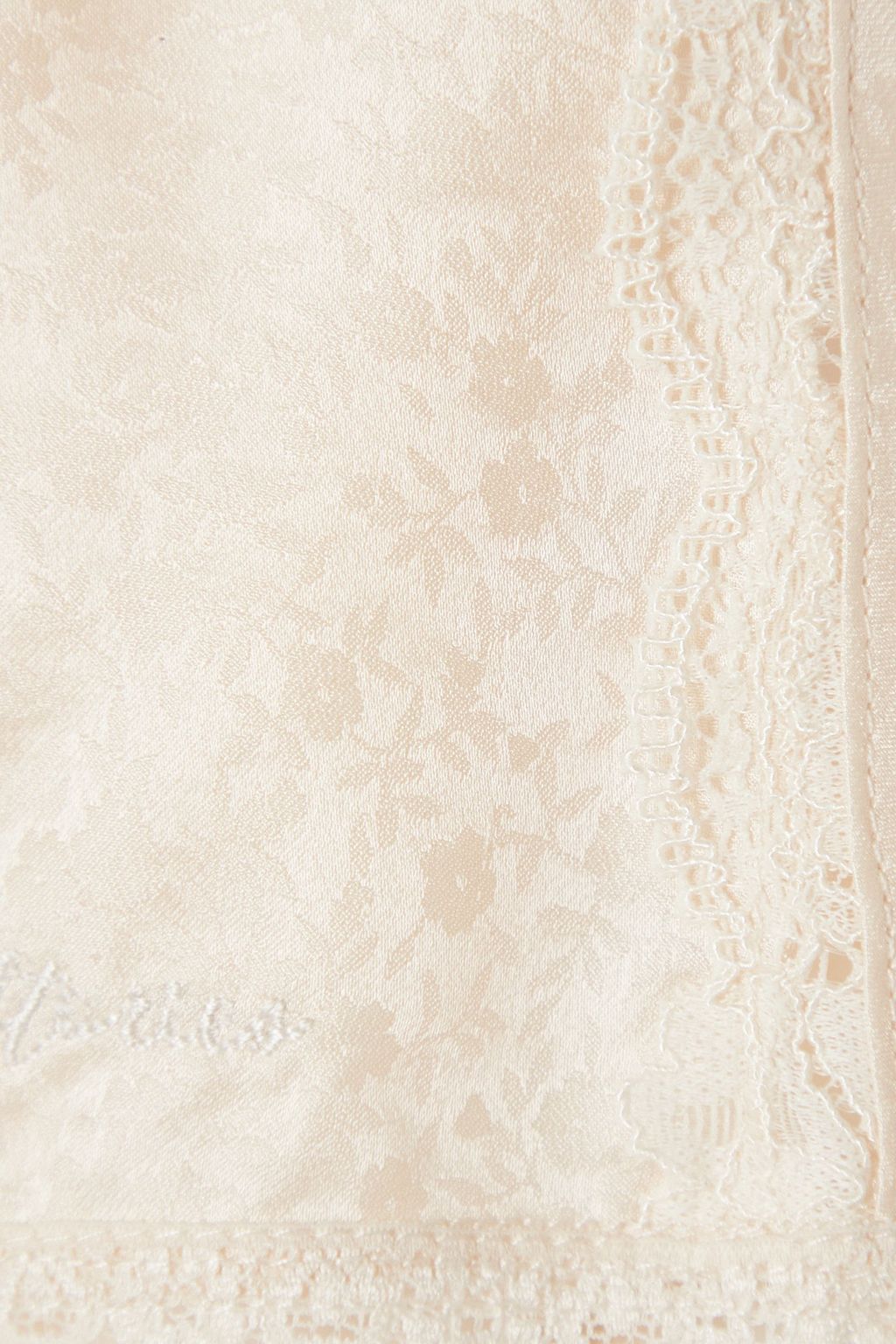 LOVE STORIES Apollo lace-trimmed satin-jacquard pajama shorts