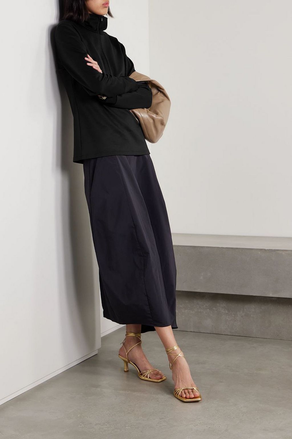 TIBI Scottie Active stretch-knit turtleneck top