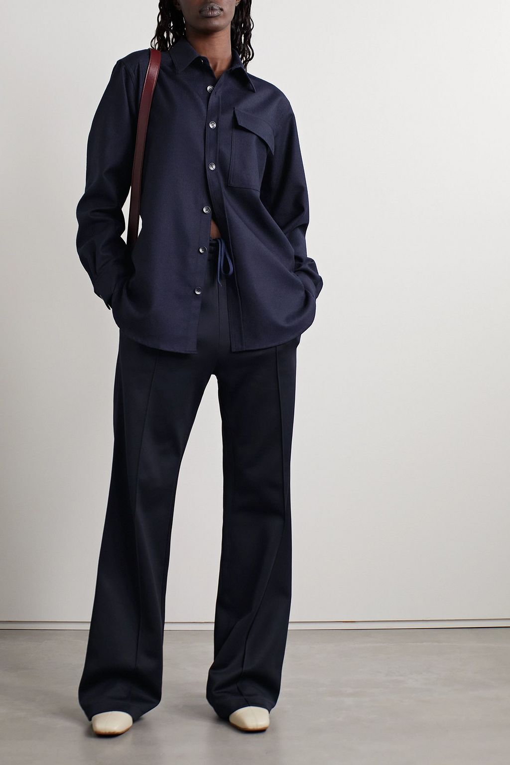 TIBI Wool-flannel shirt