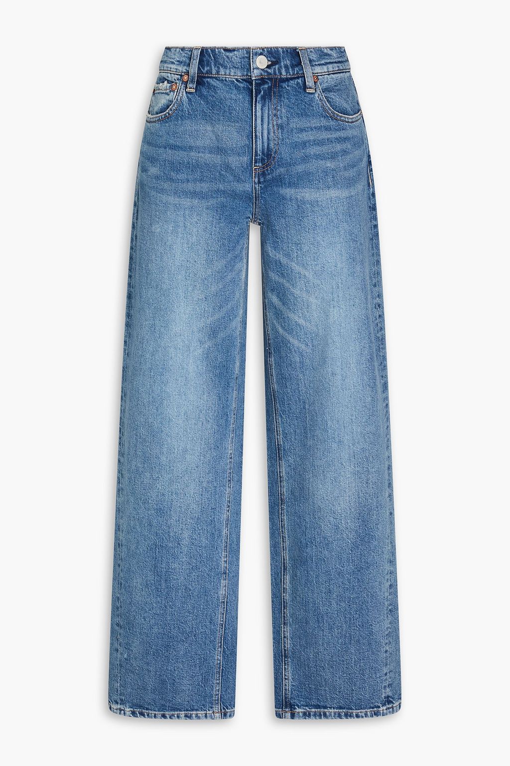 Ernie high rise wide leg jeans mid denim 24