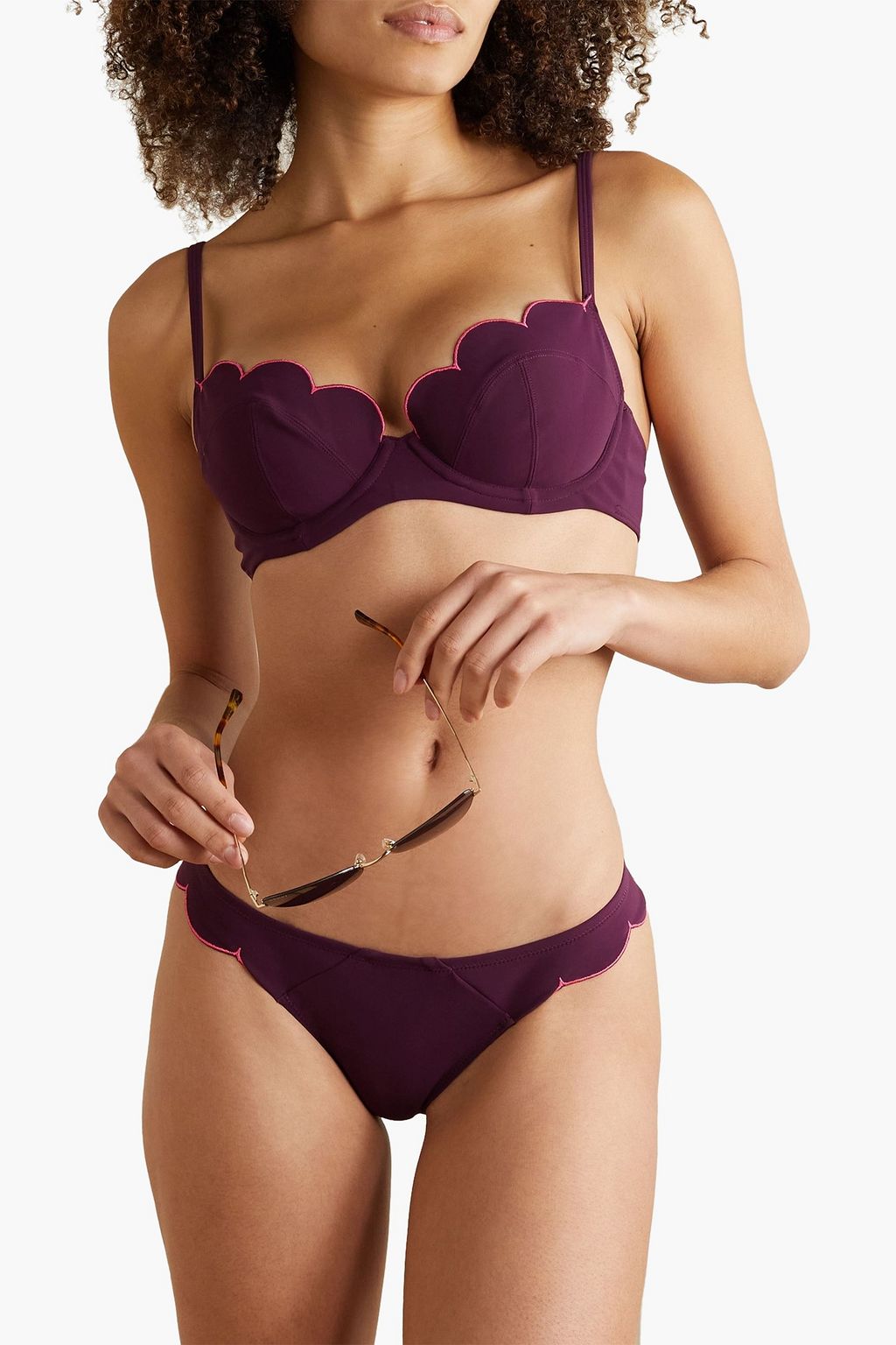 AGENT PROVOCATEUR Lorna scalloped underwired bikini top