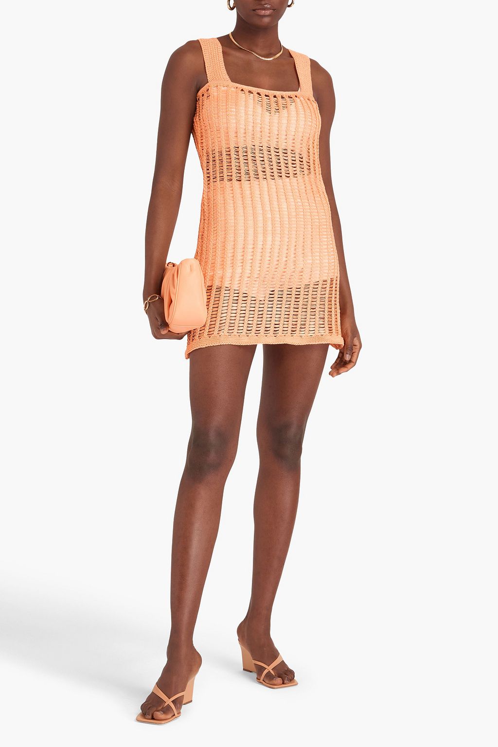 SOLID & STRIPED The Ryan open-knit mini dress