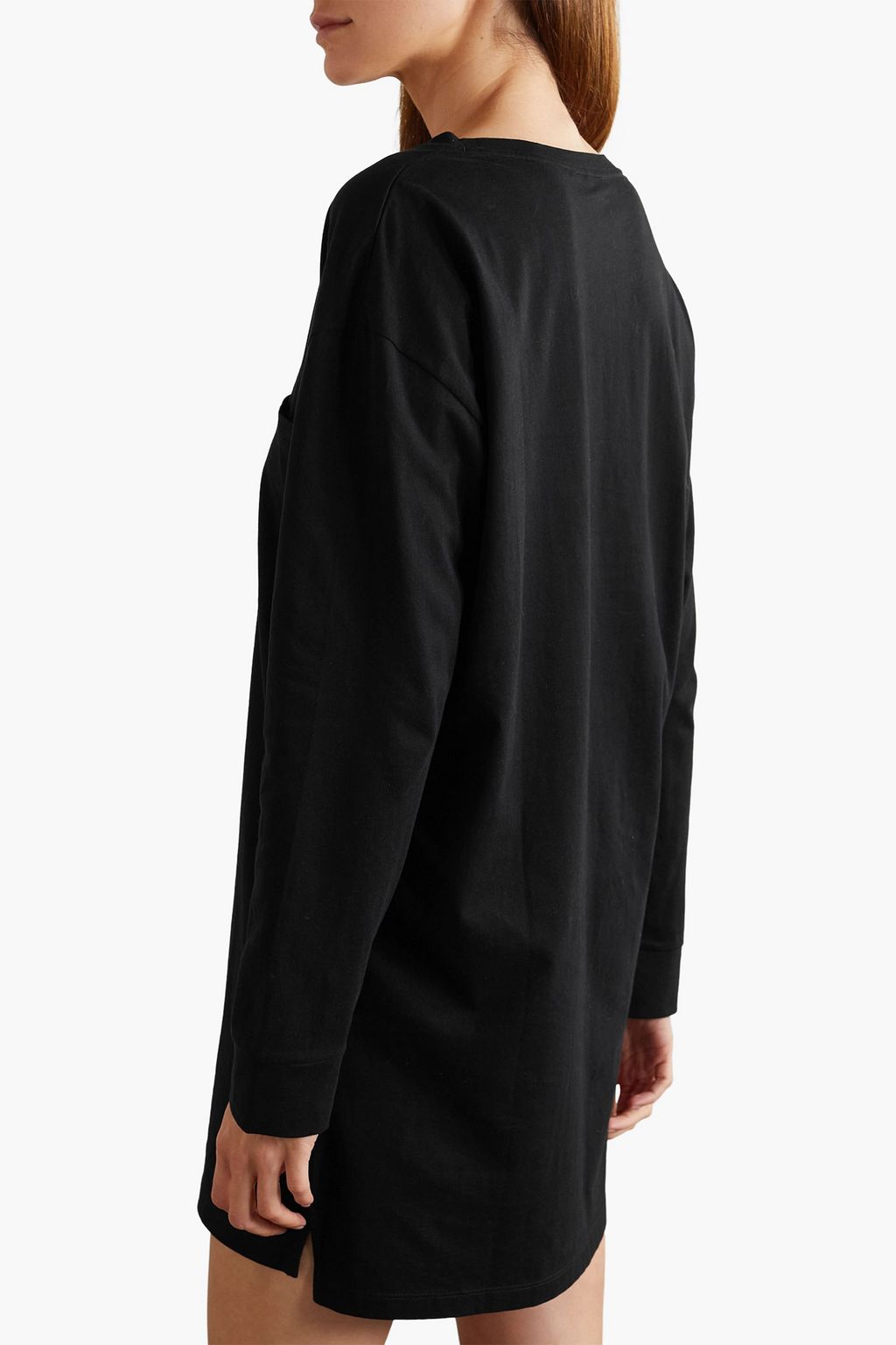 NINETY PERCENT Embroidered cotton-jersey nightdress
