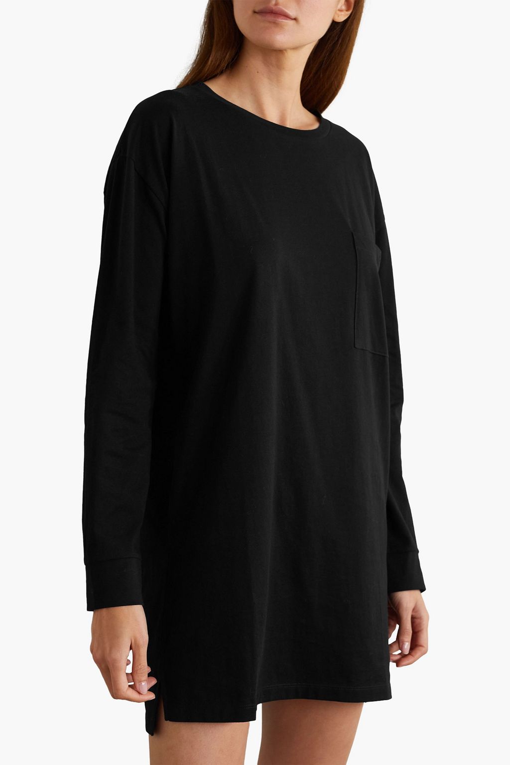 NINETY PERCENT Embroidered cotton-jersey nightdress