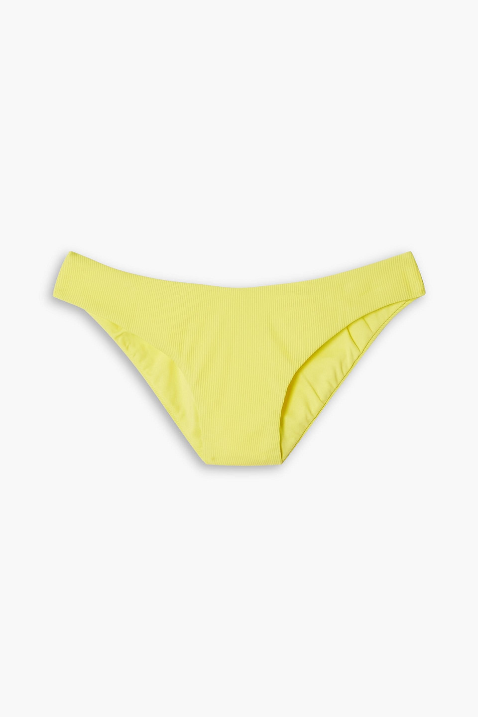 Melissa Odabash Vienna Ribbed Mid-rise Bikini Briefs In Yellow