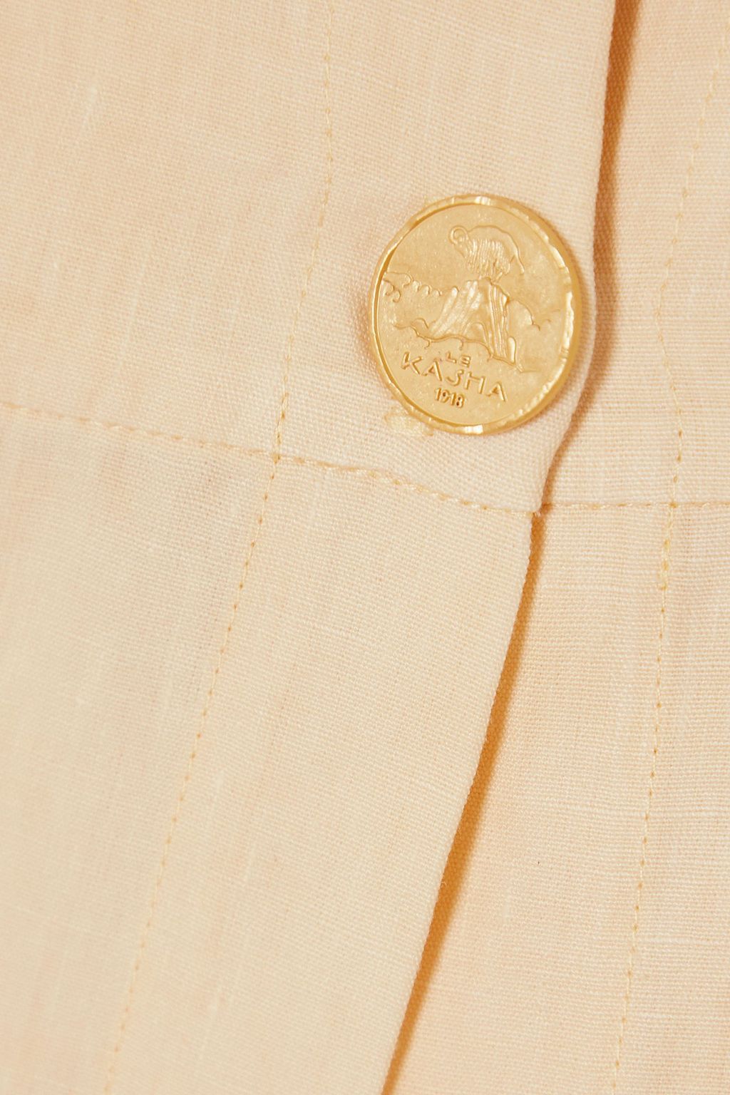 LE KASHA Electronics linen midi skirt