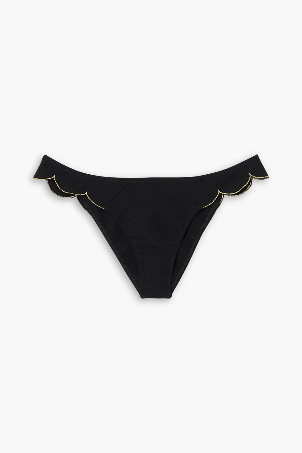 Agent Provocateur Lorna Scalloped Low-rise Bikini Briefs In Black