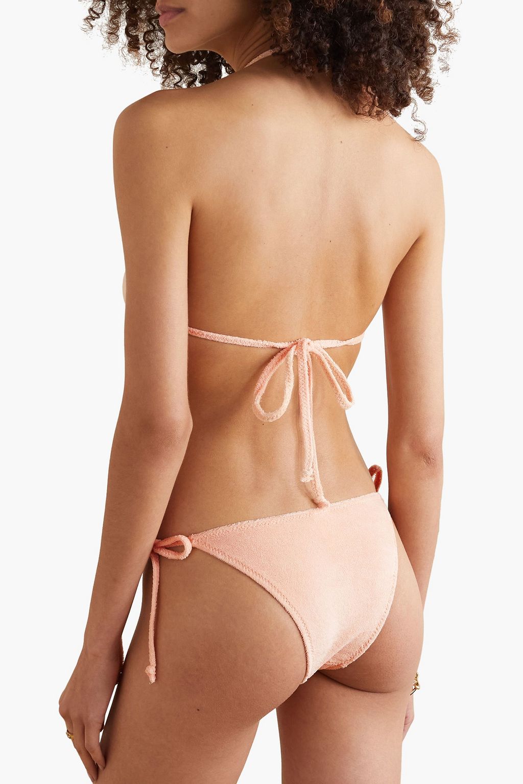 LISA MARIE FERNANDEZ Pamela stretch-cotton terry triangle bikini