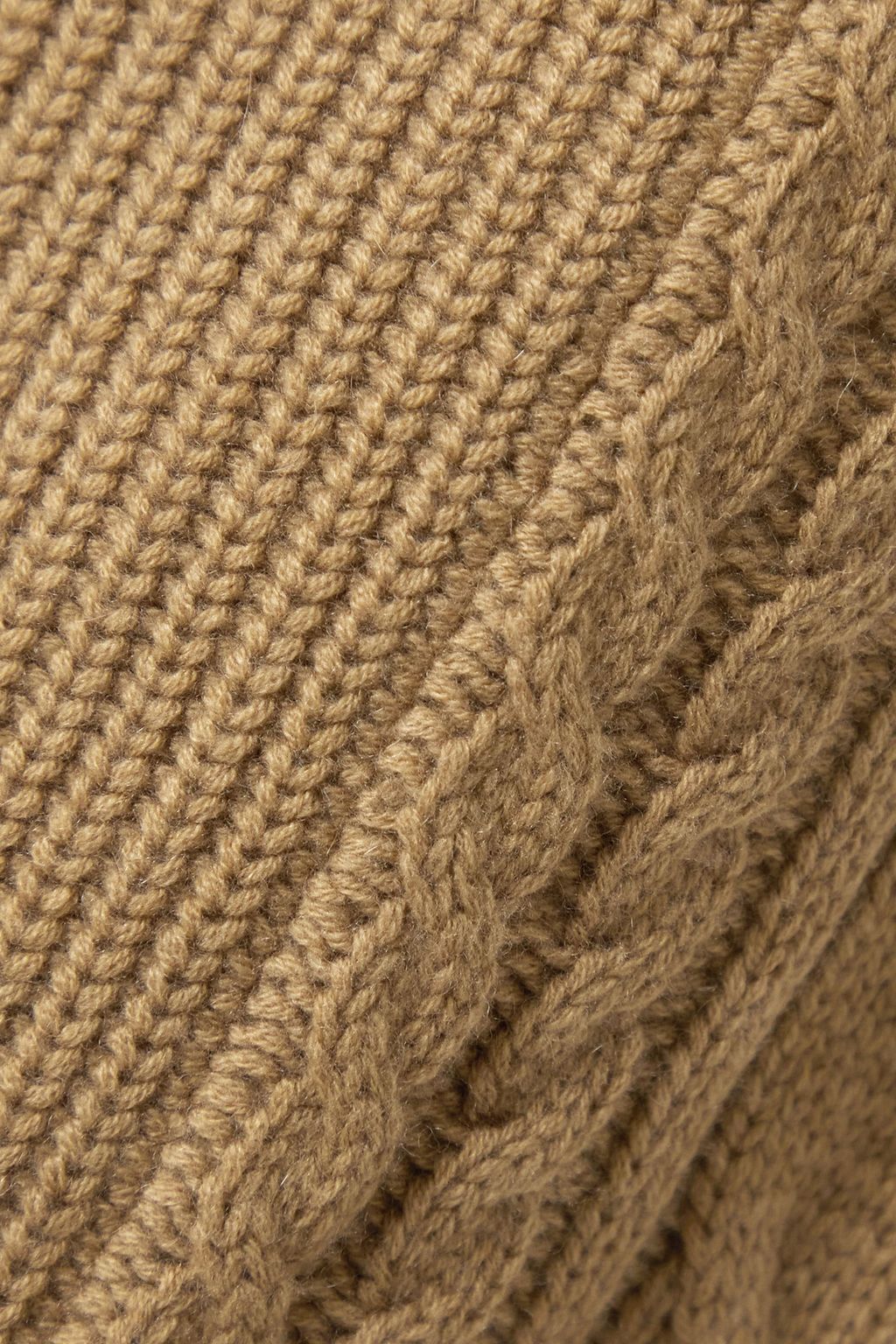 MADELEINE THOMPSON Saas Grund cable-knit wool and cashmere-blend track pants