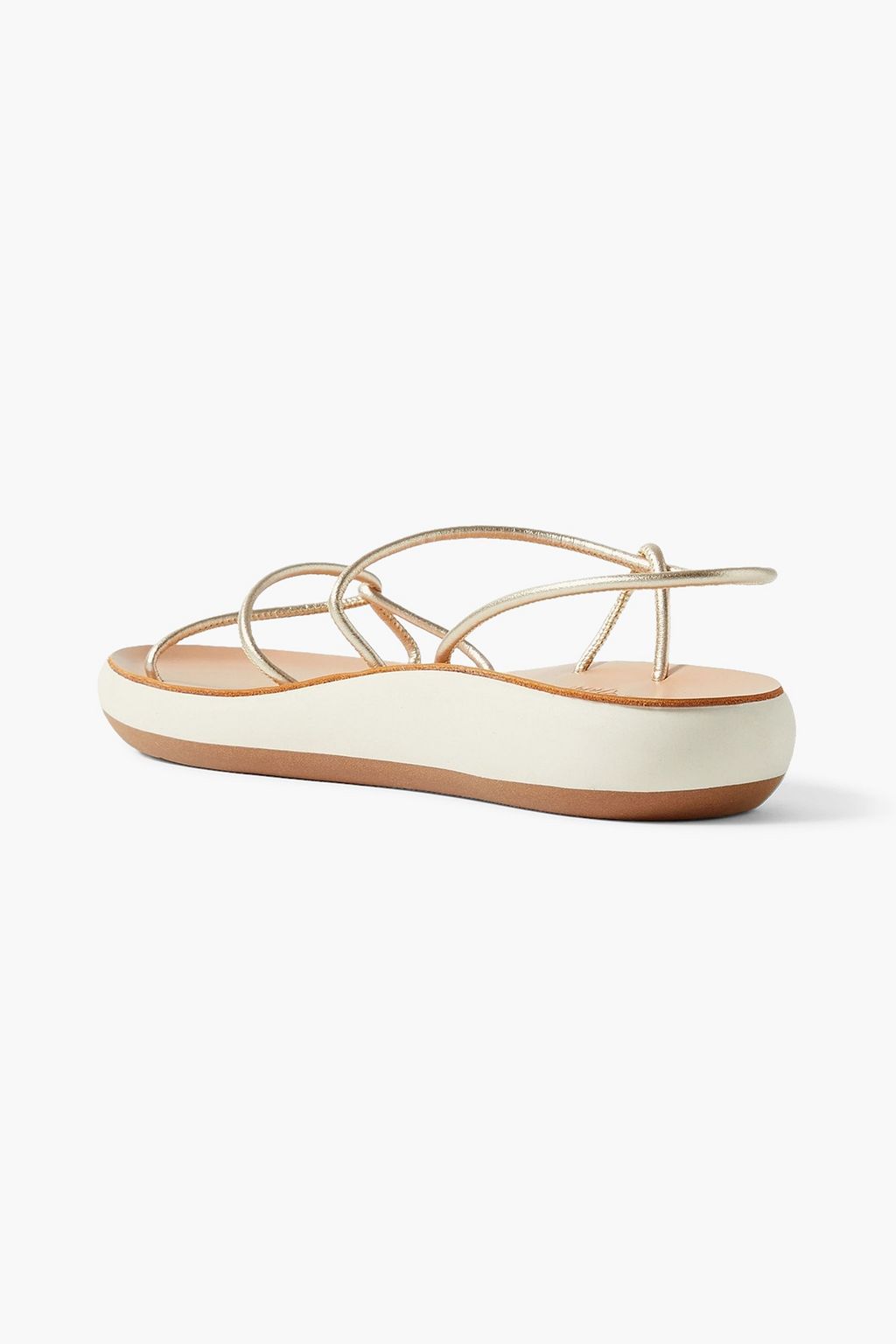 ANCIENT GREEK SANDALS Taxidi Comfort metallic leather slingback sandals