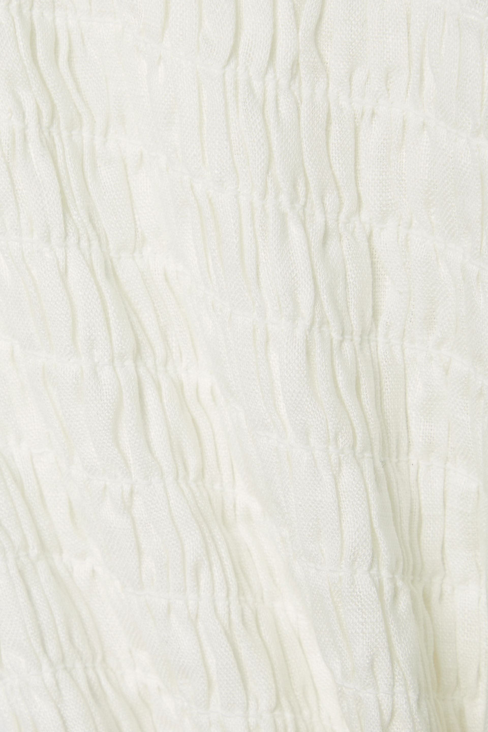 Atm Anthony Thomas Melillo Cropped Smocked Linen Top In Off-white