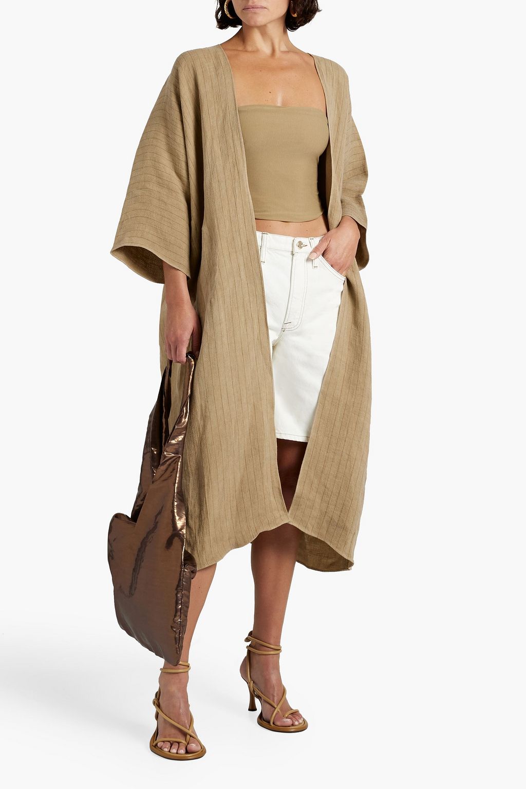 CORTANA Paja pinstriped linen jacket