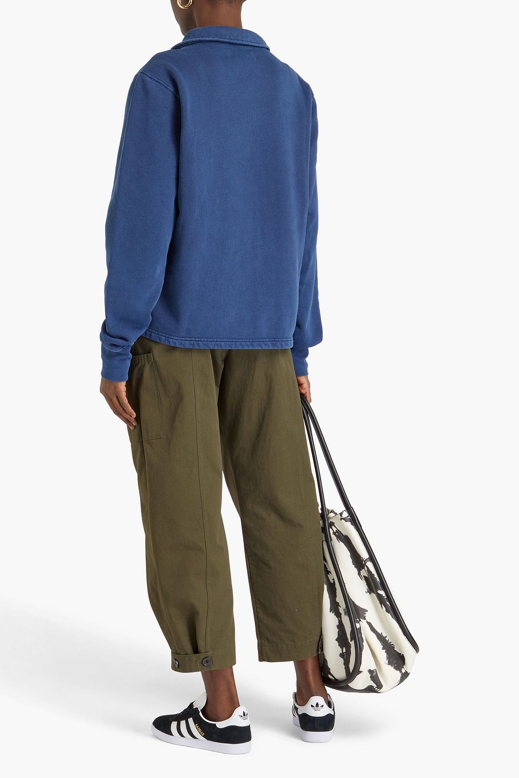 LES TIEN Yacht cotton-fleece half-zip sweatshirt