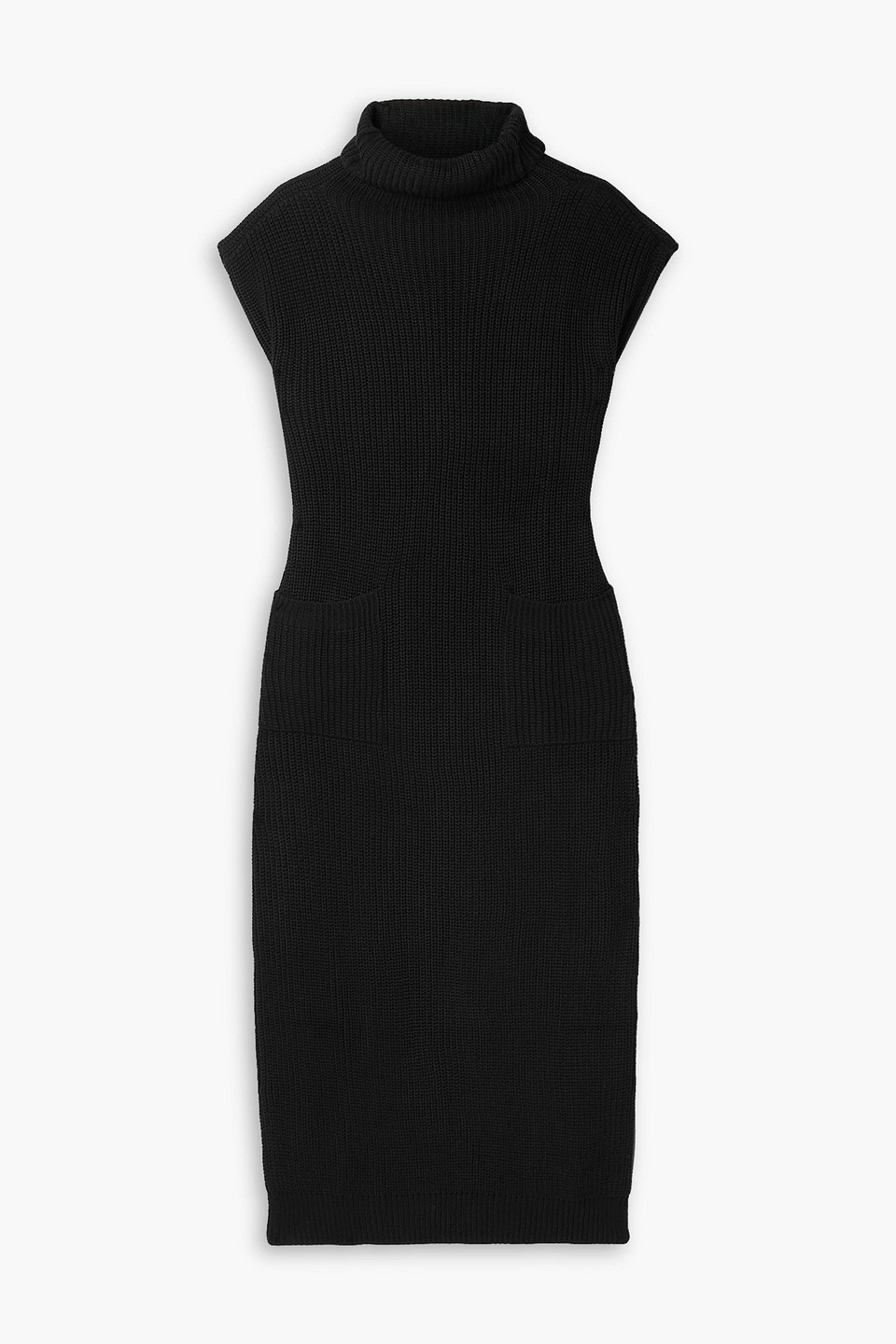 Mara Hoffman - Fadia ribbed cotton turtleneck dress - Black - M