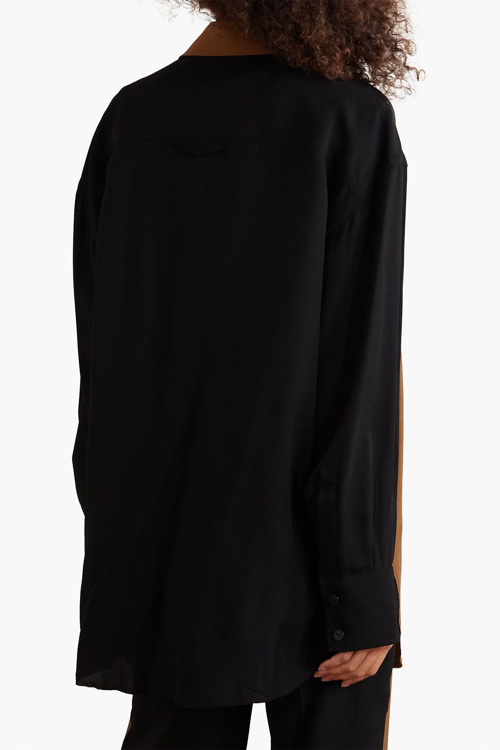 GAUCHERE Two-tone wool-blend twill shirt