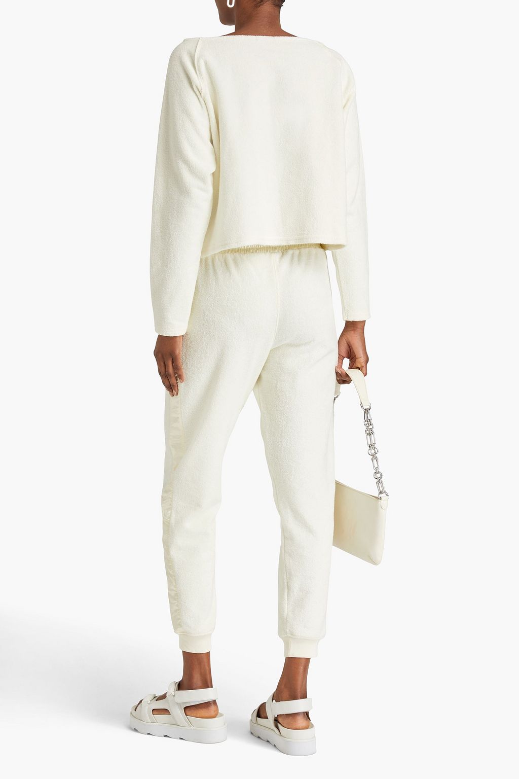 ATM ANTHONY THOMAS MELILLO Satin-trimmed cotton-terry track pants