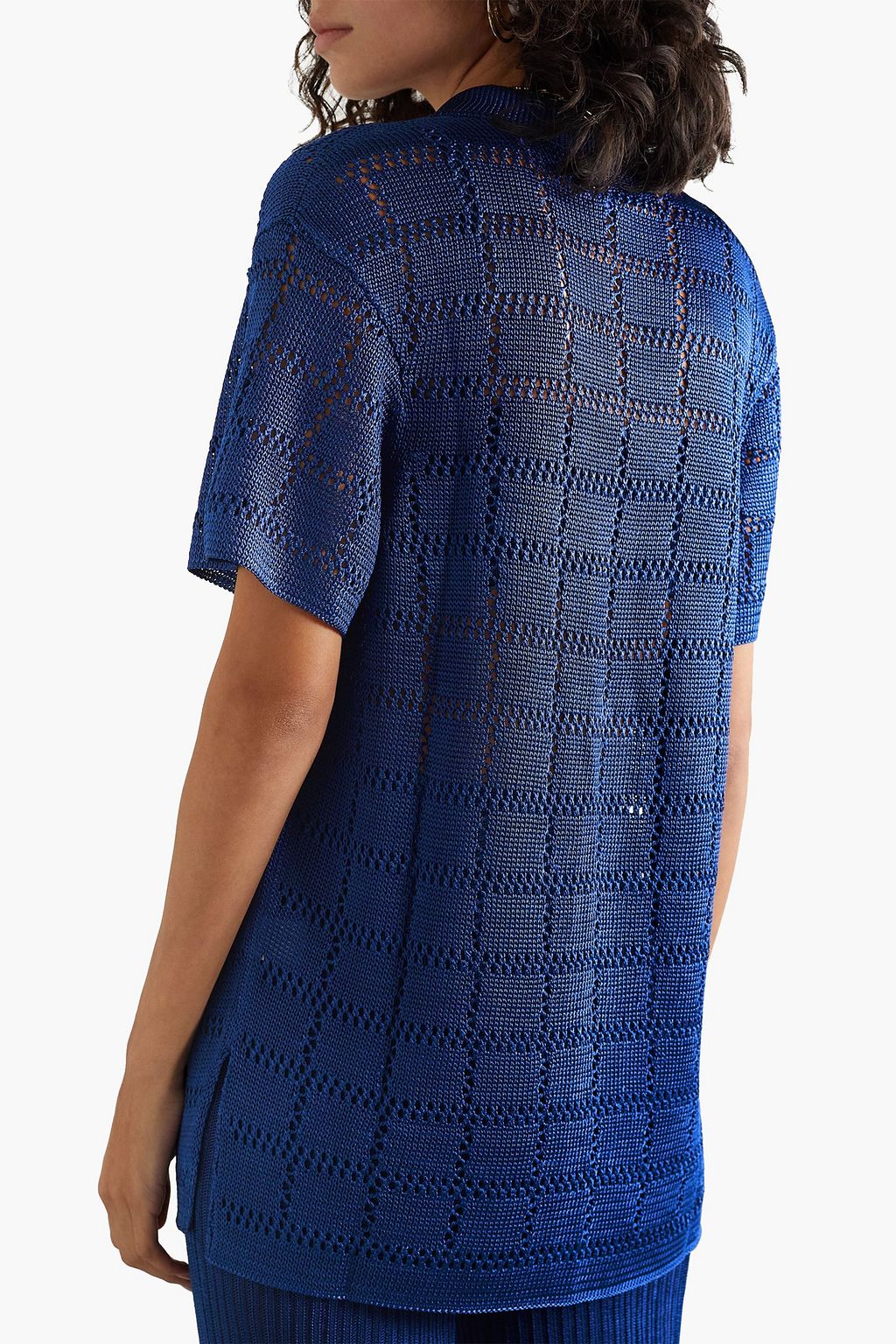 CALLE DEL MAR Pointelle-knit shirt