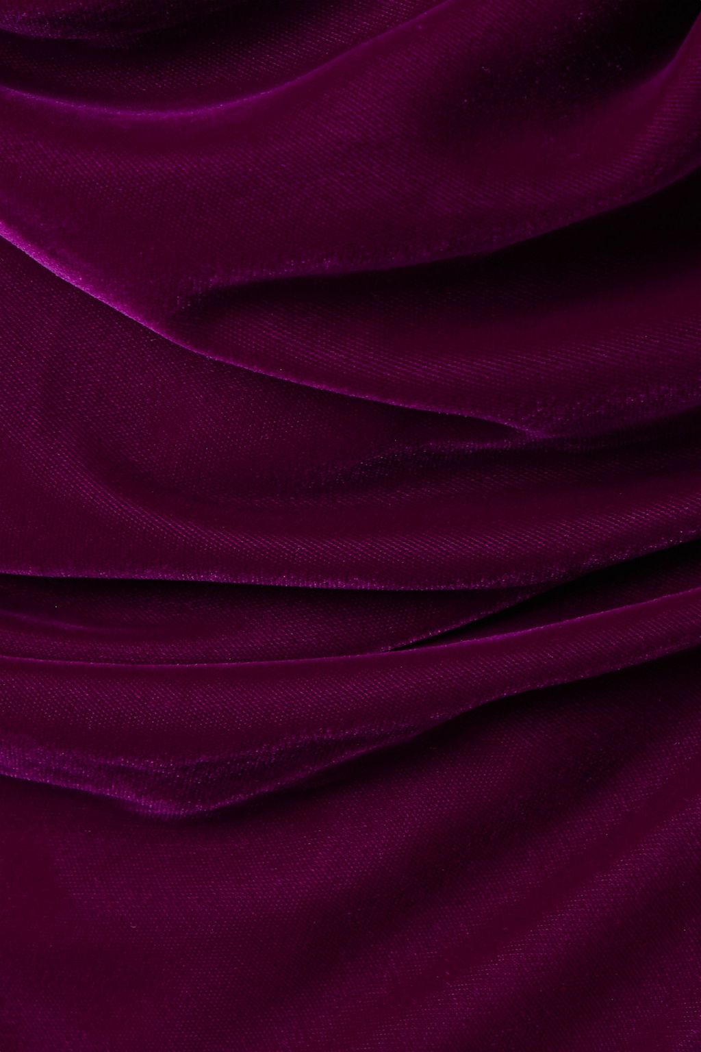 RASARIO Draped open-back velvet gown