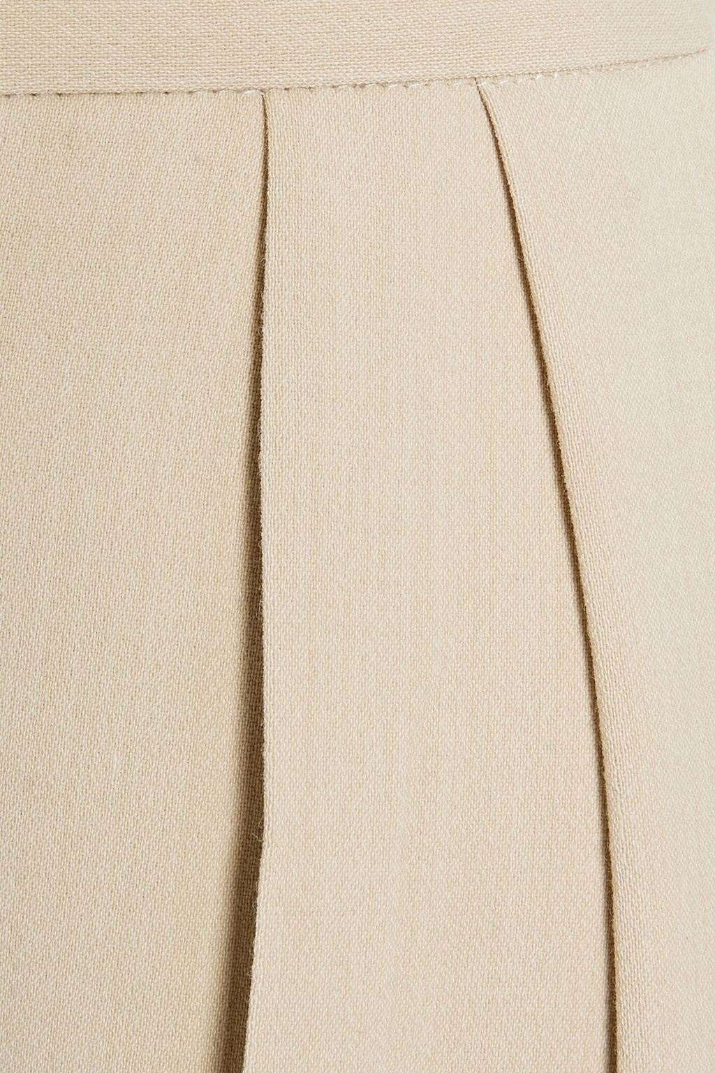 IRIS & INK Maya pleated crepe wide-leg pants