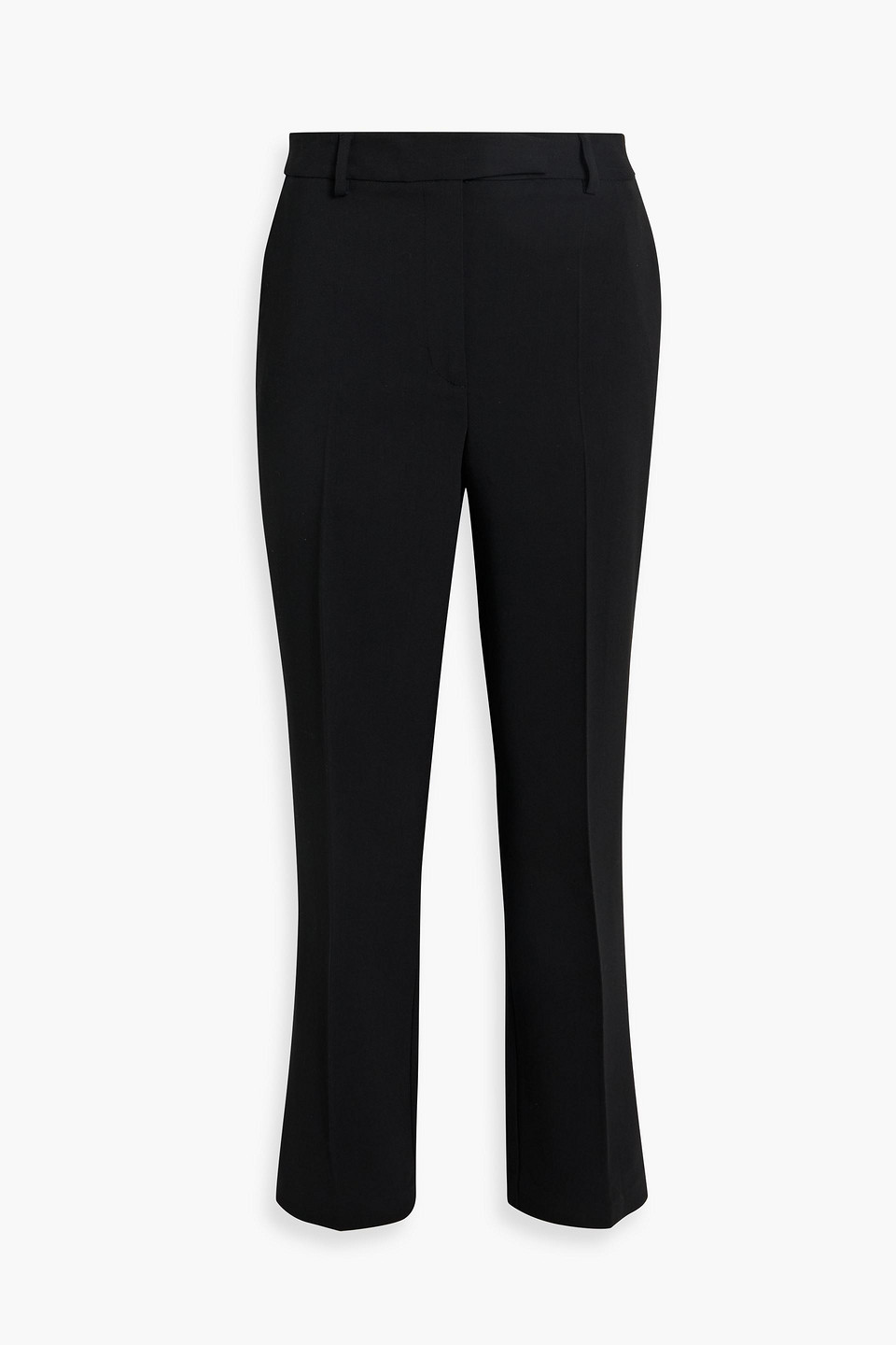 Iris & Ink Lucia Crepe Slim-leg Trousers In Black