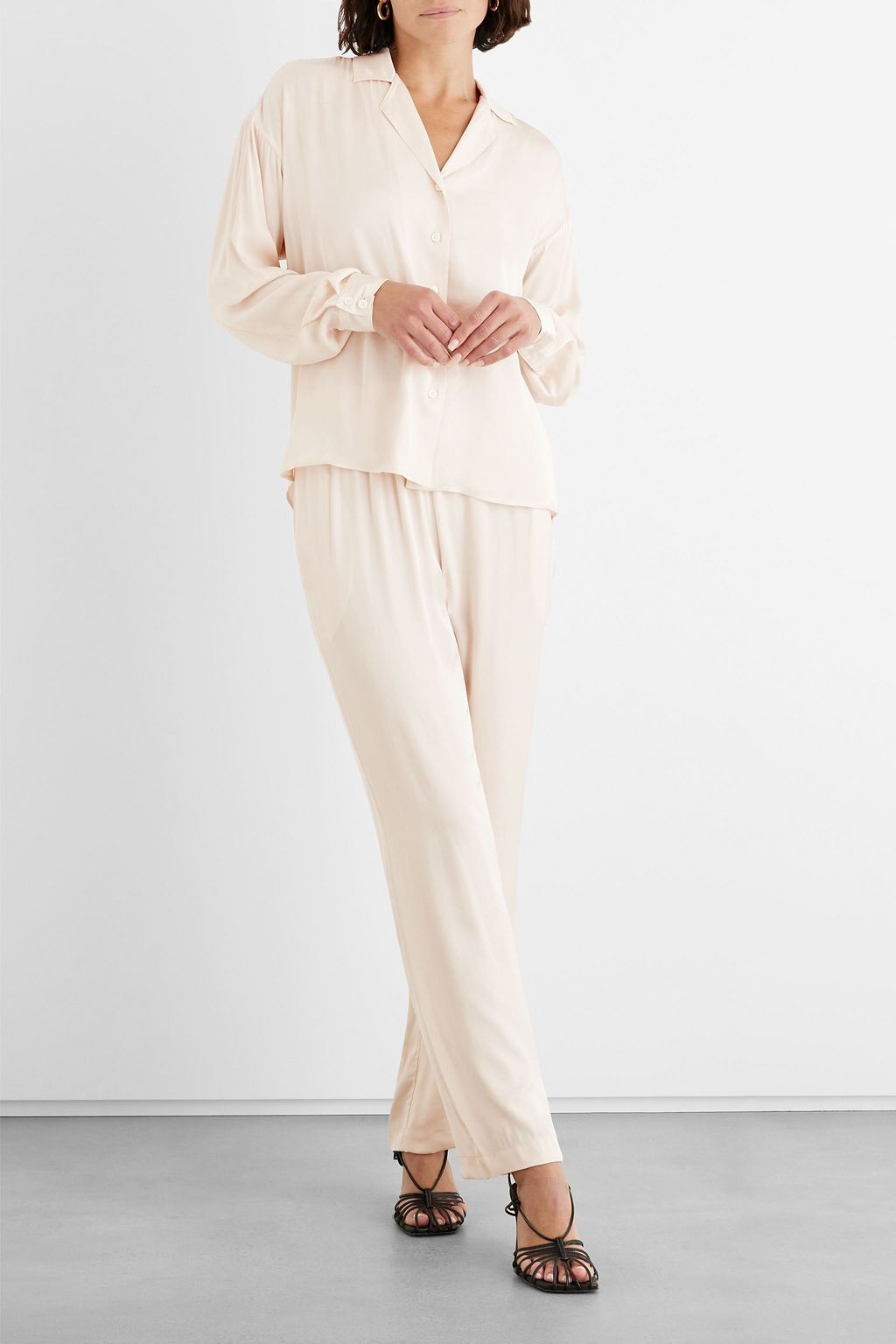 IRIS & INK Megan satin shirt