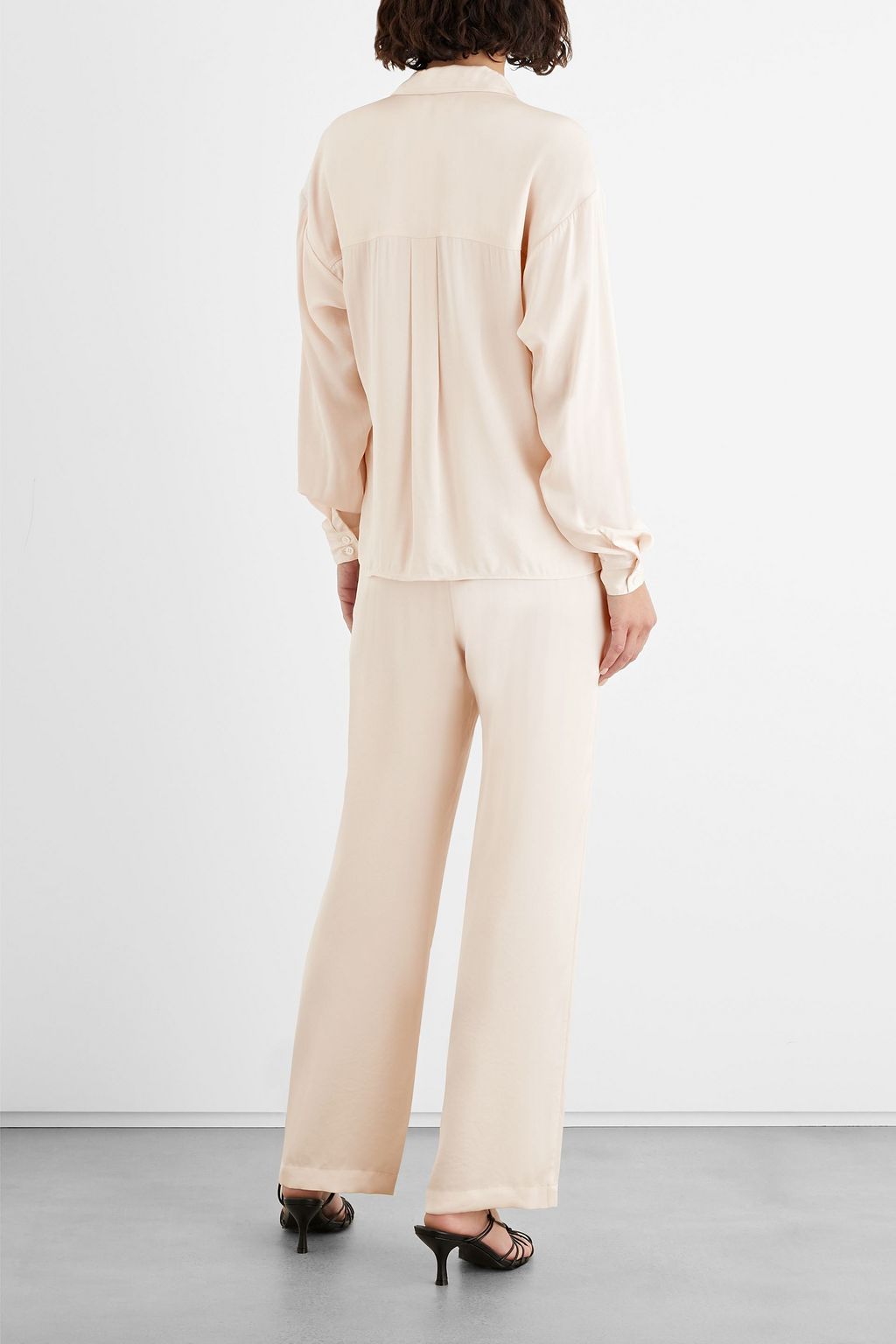 IRIS & INK Leah satin straight-leg pants | THE OUTNET