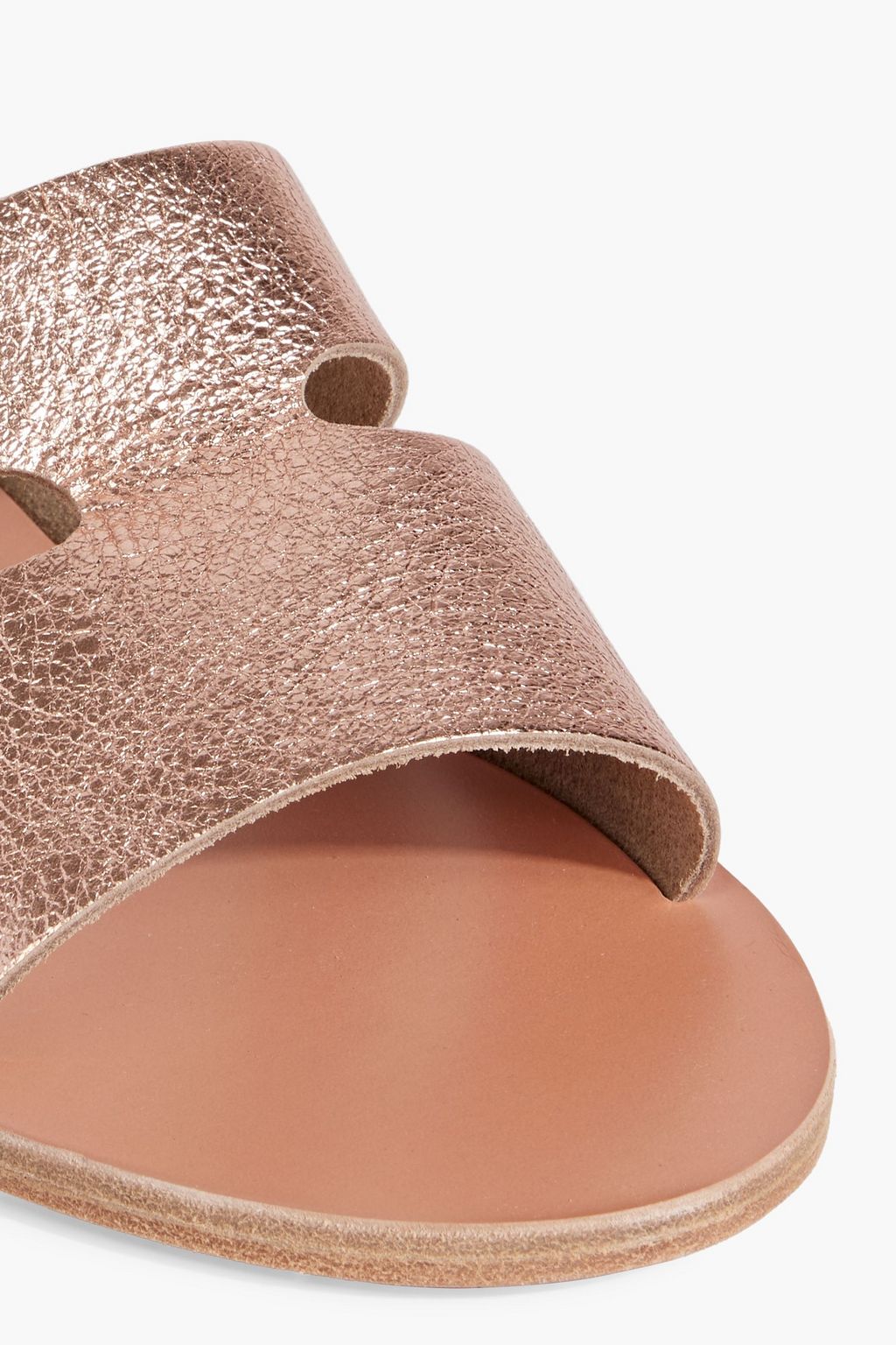 ANCIENT GREEK SANDALS Apteros cutout metallic textured-leather sandals