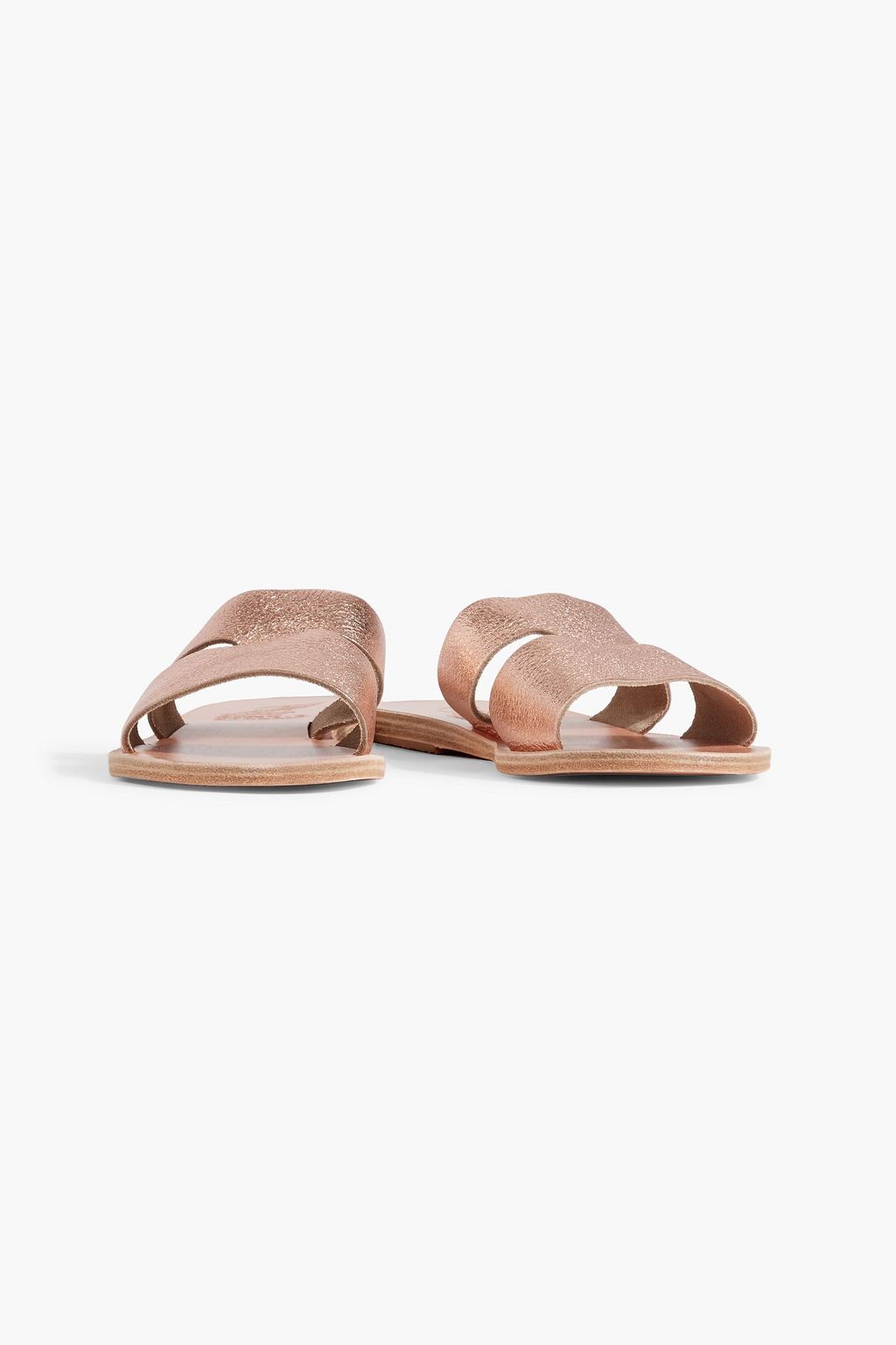 ANCIENT GREEK SANDALS Apteros cutout metallic textured-leather sandals