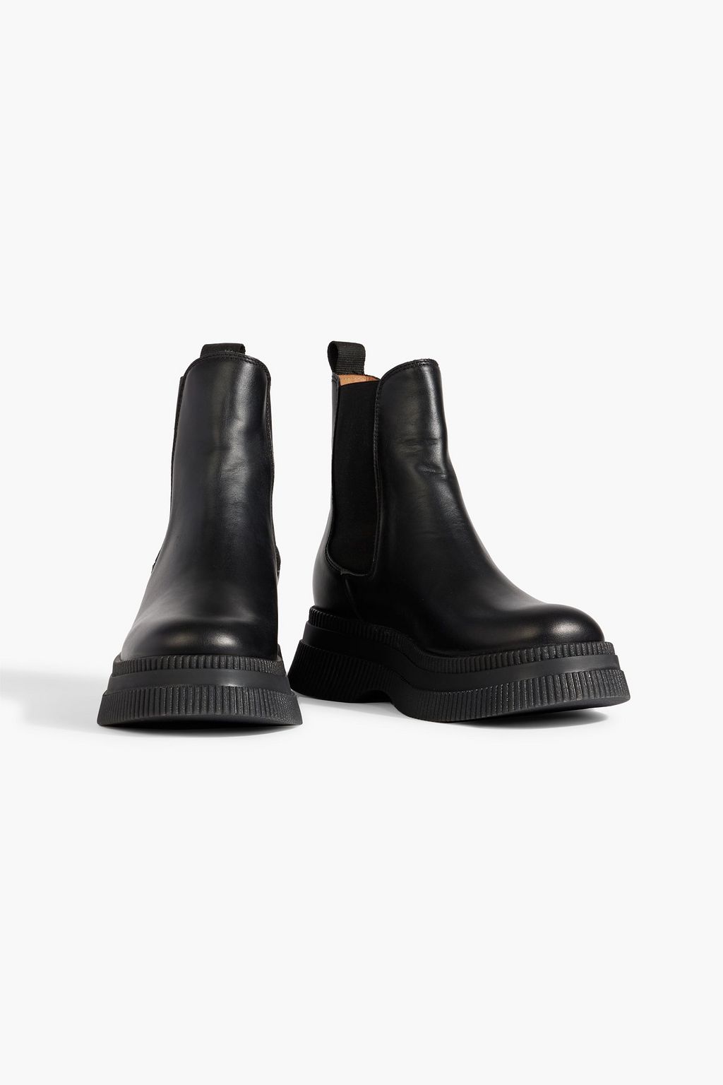 GANNI Leather Chelsea boots