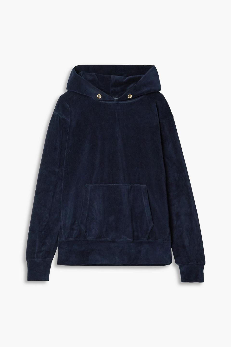 Les Tien Cotton-blend Velour Hoodie In Blue